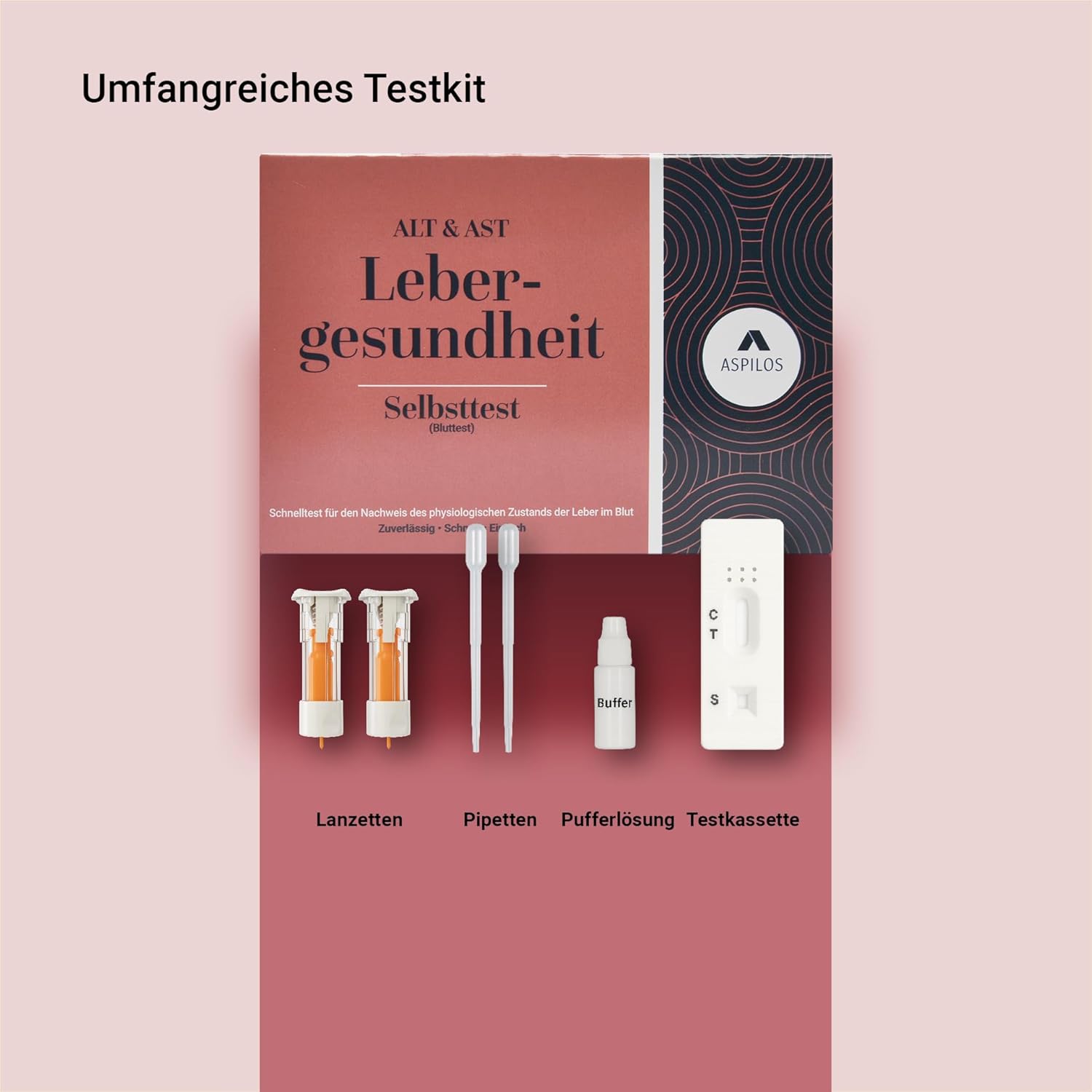 ASPILOS Lebergesundheit (AST & ALT) Selbsttest – Schnelle Ergebnisse für zu Hause – Zuverlässig & Präzise – Medizinische Tests in Laborqualität – Bild 5
