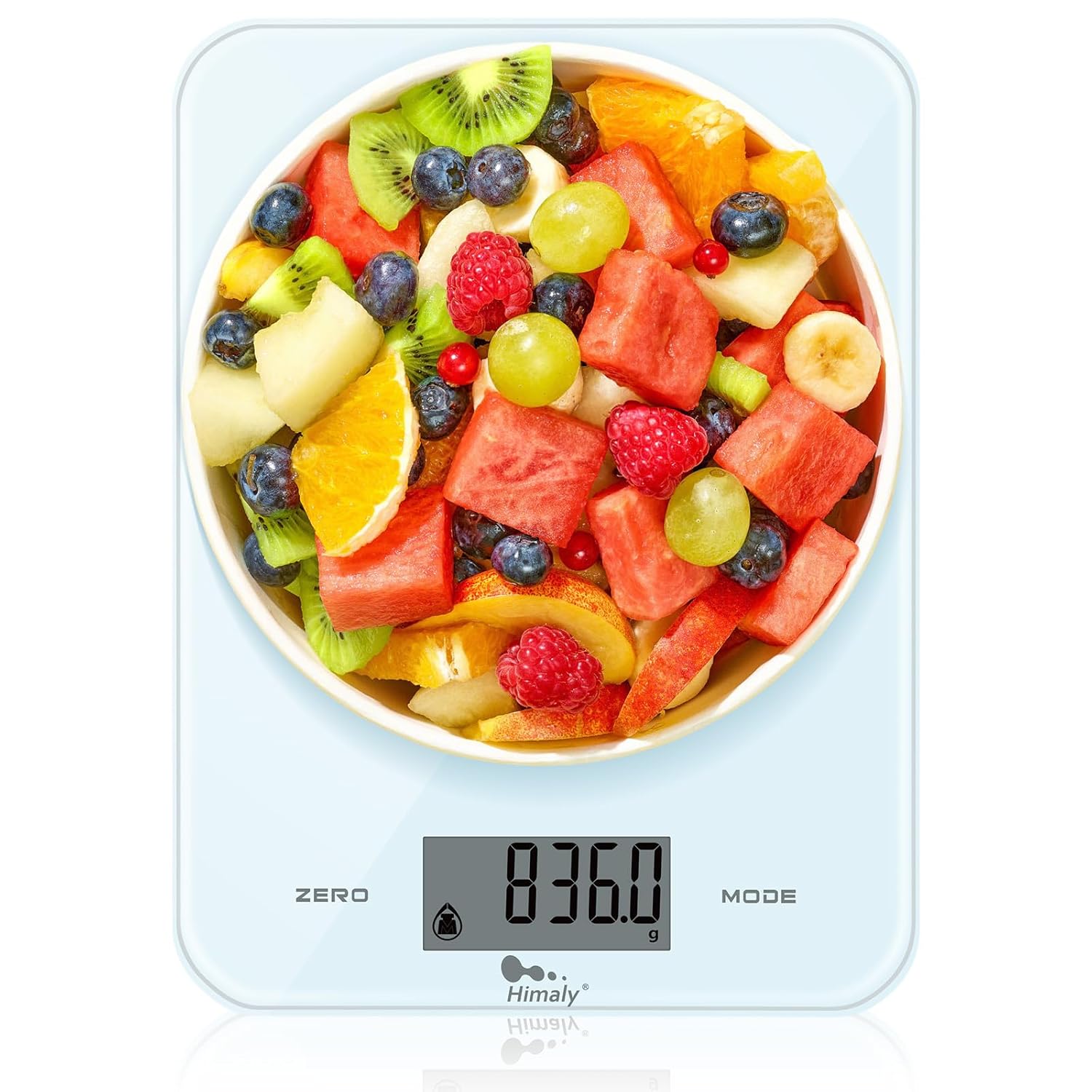 himaly Digitale Küchenwaage 10 kg, digitale Waage, Briefwaage mit Tara-Funktion, Sensor-Touch, großes LED-Display, automatische Abschaltung, elektronische Waage für Lebensmittel, Backen, Kochen