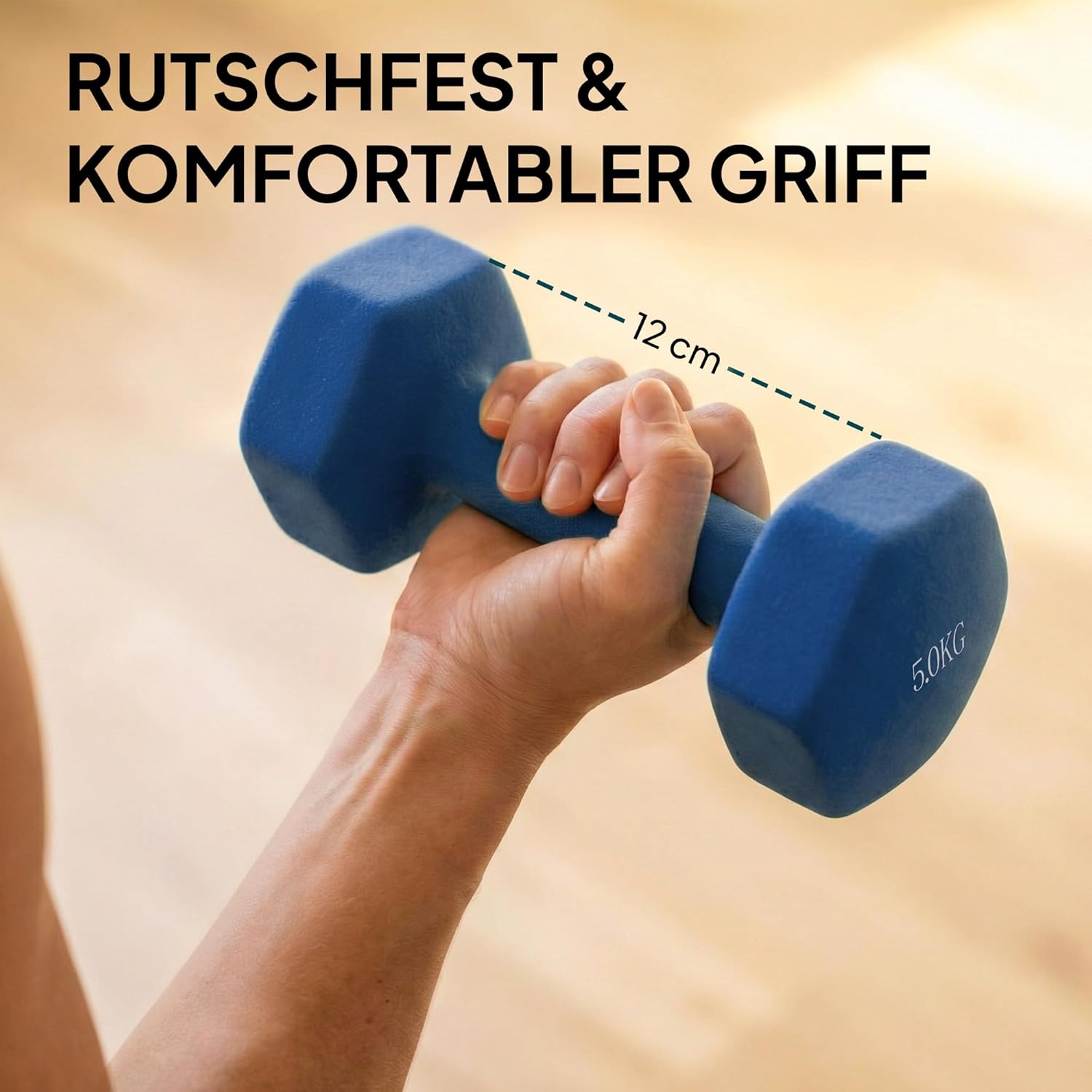 SPORTNOW Hanteln Set 4 Paar Kurzhanteln mit Aufbewahrungsständer, rutschfeste Griffe, Hexagon Hantelset Kurzhantel Set für Heimtraining, Fitnessstudio – Bild 4