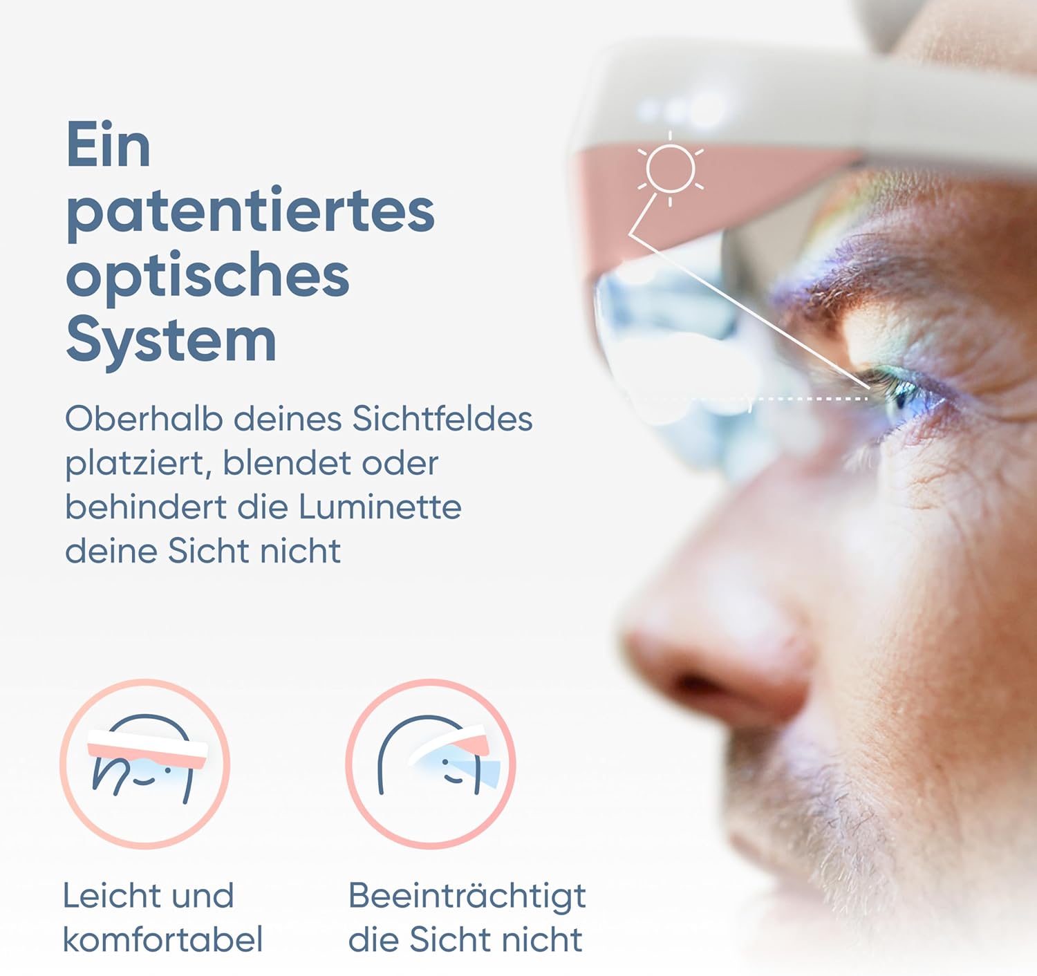 Luminette 3 Lichttherapiebrille – Tragbare Tageslichtlampe gegen Schlafprobleme, Winterdepression, Jetlag – Natürliche Sonnenlichttherapie – Über 300.000 zufriedene Benutzer – Bild 6