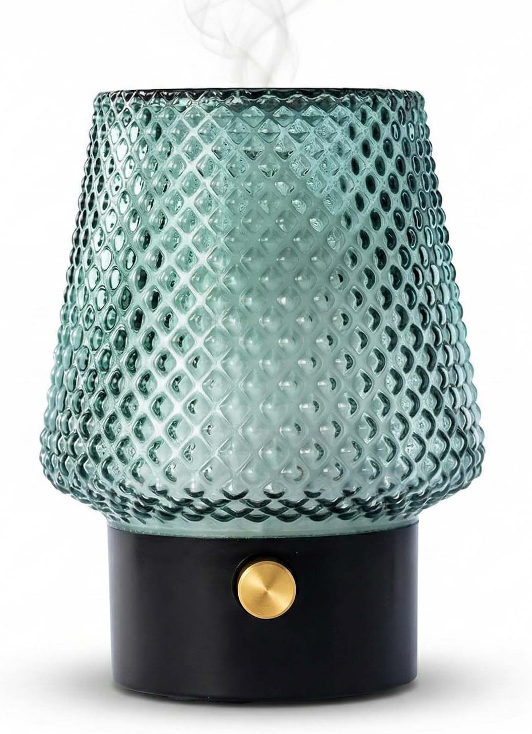MULIN Aroma-Diffusor 100 ml, mundgeblasener Glas-Duftöl-Diffusor, leiser Ultraschall-Aromatherapie-Diffusor für ätherische Öle, 7-Farben-LED-Licht, BPA-frei, für den Heimgebrauch