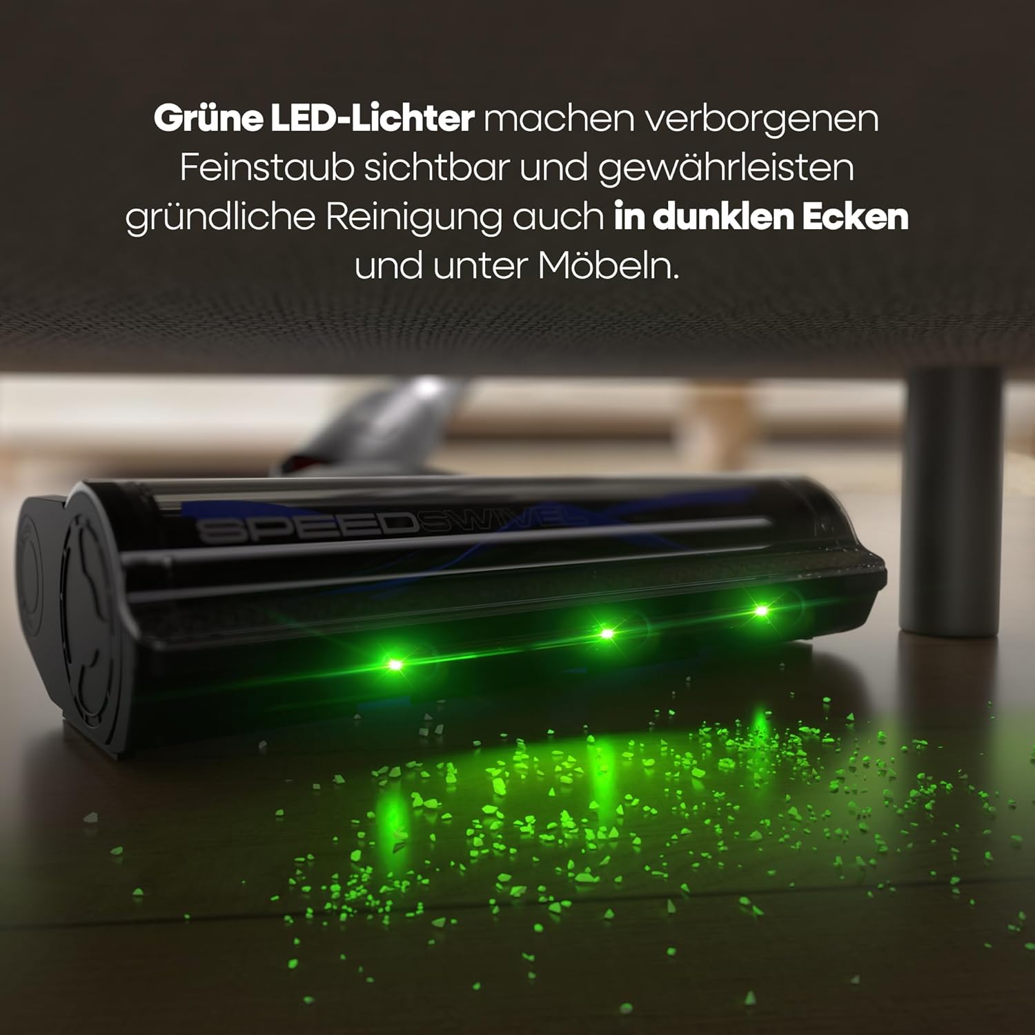 AlloyMove Akku Staubsauger 50000Pa/550W/70Min, 1.5L Staubsauger Kabellos mit Anti-Tangle-Bürste und Wandladestation, 7-Schicht-Filtersystem Super Leise für Tierhaare/Teppiche/Hartböden/Auto A01 – Bild 6