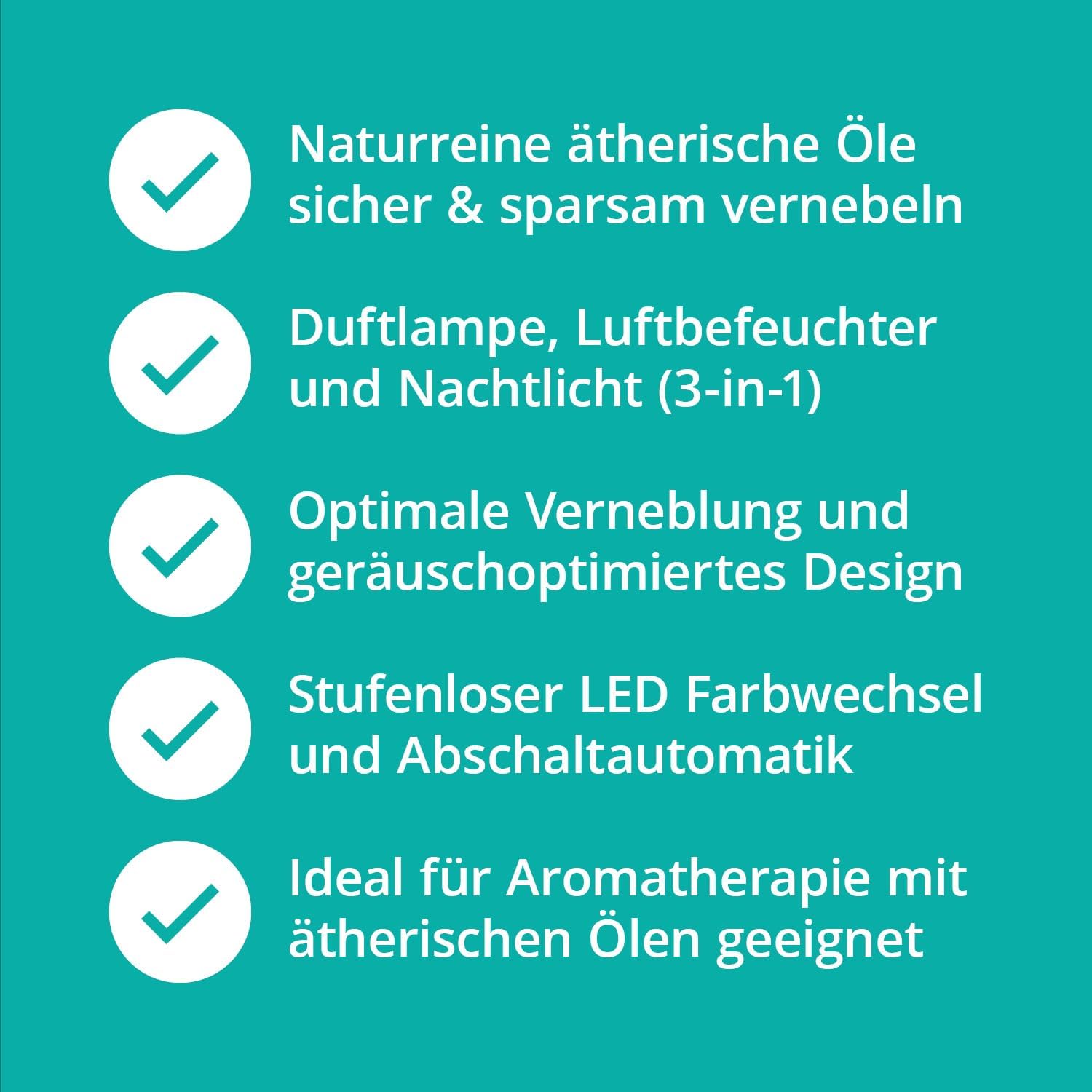 Aromadiffusor im Holzdesign mit weißem Aromadiffusor für ätherische Öle mit LED-Licht 3-in-1: Ultraschalldiffusor, Luftbefeuchter und Nachtlicht 400 ml aus der Apotheke – Bild 4