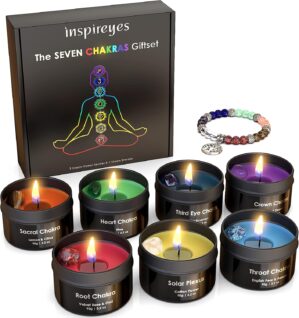 Inspireyes Chakra-Kerze mit Premium...