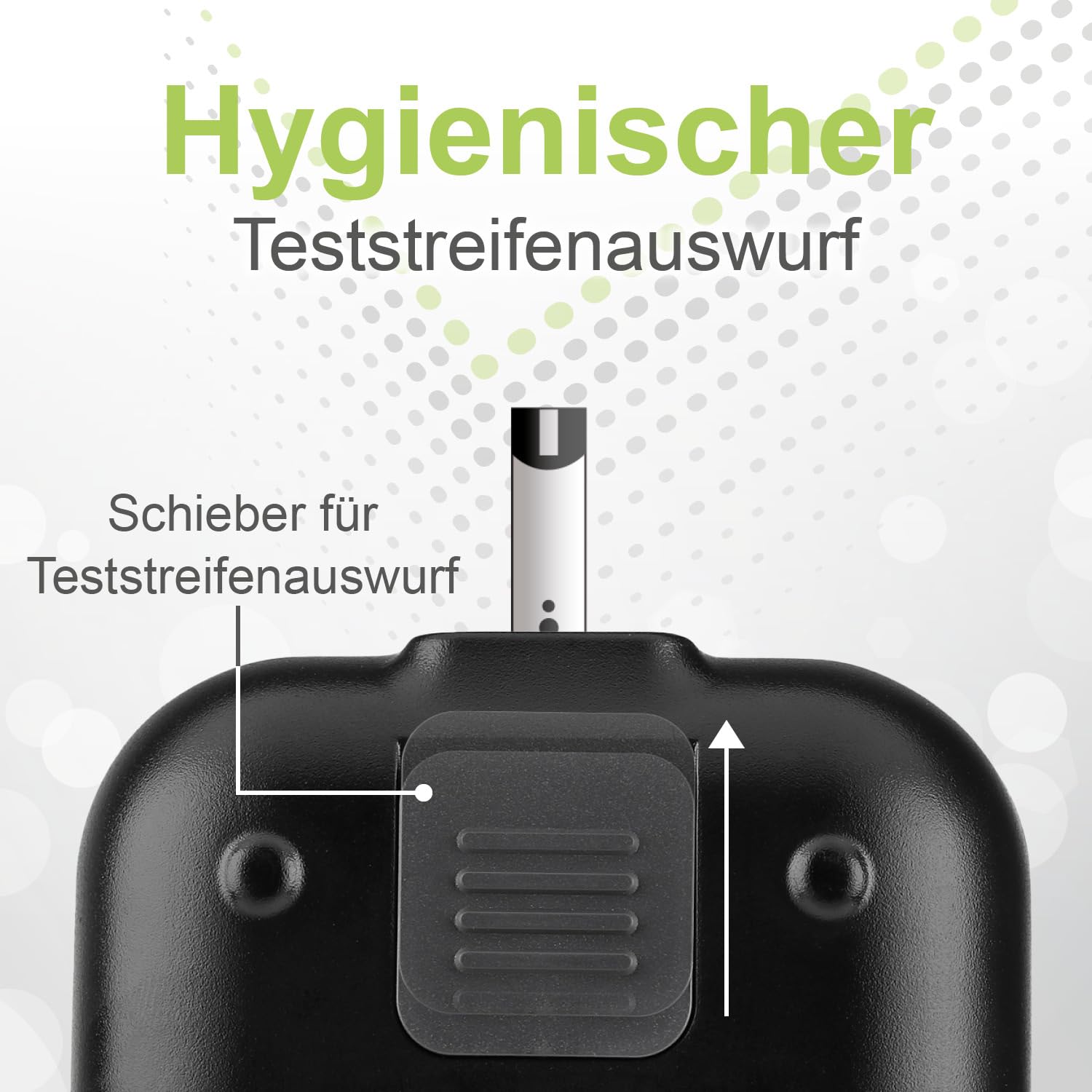adia Diabetes-Set (Messeinheit: mg/dl) mit 60 Blutzucker-Teststreifen, Stechhilfe, 10 Lanzetten in praktischer Tasche zur Blutzuckerkontrolle – Bild 7