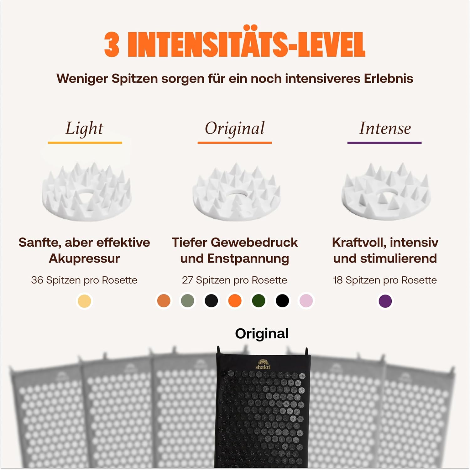 ShaktiMat (Das Original seit 2007) Akupressurmatte zur Entspannung für Rücken, Nacken, Füße, ethisch handgefertigt, GOTS-zertifizierte Bio-Baumwolle, Schwarz – Bild 4
