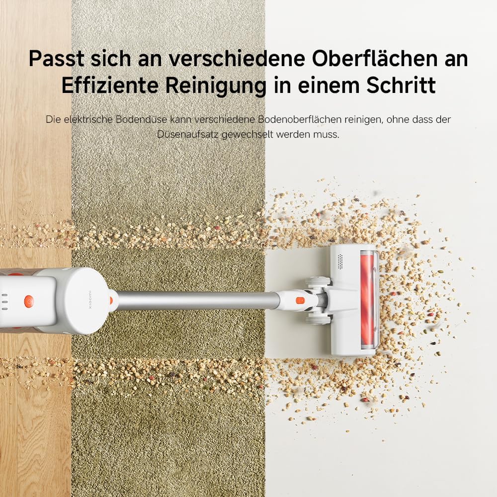 XIAOMI G20 Lite Akku-Staubsauger, 18.000 Pa Saugleistung, 40 Min. Laufzeit, Weißlicht-Stauberkennung, 2-in-1-Bürstenaufsatz, Ein-Knopf-Staubablass, für Sofarisse und Computertastaturreinigung – Bild 8