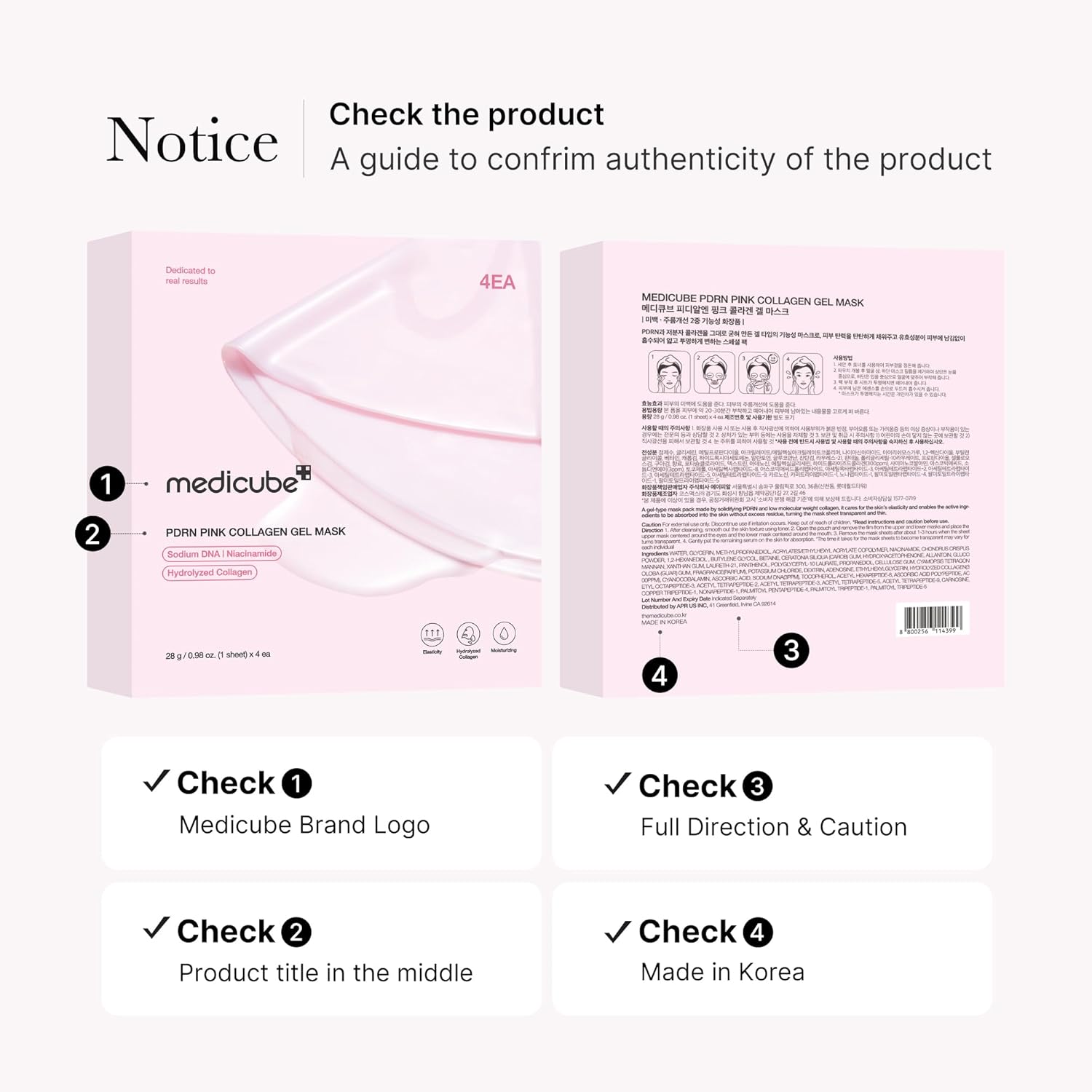 Medicube Salmon Dna Pdrn Pink Collagen Jelly Gel Mask Overnight-Gesichtsmaske für strahlende Hautelastizität. Feuchtigkeitsspendend. Straffend und feuchtigkeitsspendend. 4er-Packung (1 Packung) – Bild 2