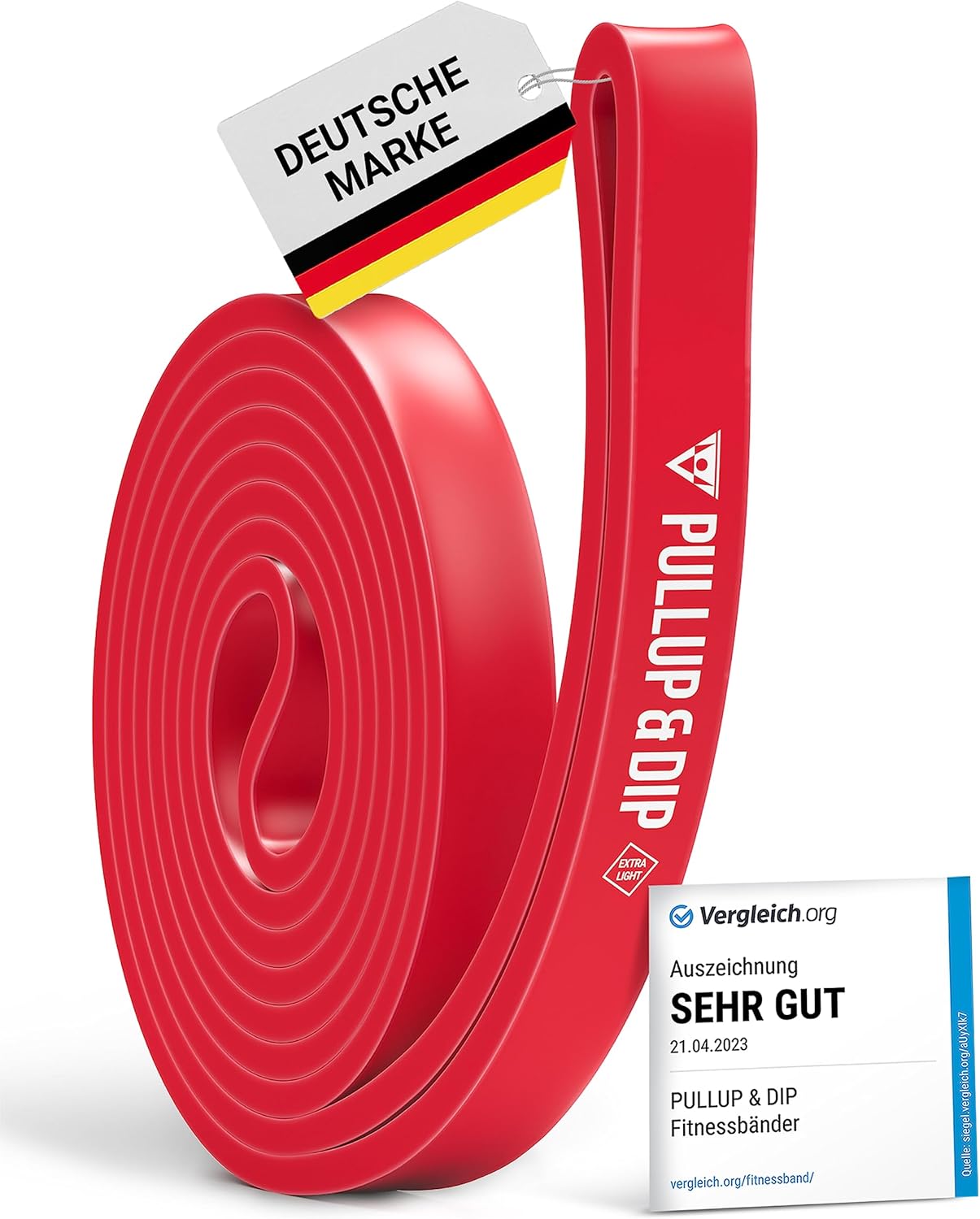 PULLUP & DIP Fitnessbänder, Widerstandsbänder mit Tasche, Türanker (mit Sets) und Übungsanleitung, einzeln & im Vorteilsset, Pull-Up Band Fitnessband für Calisthenics