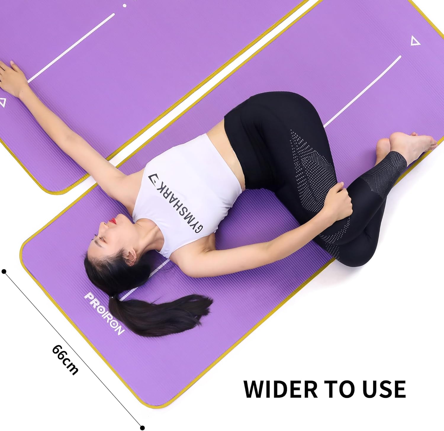 PROIRON Gymnastikmatte, Gymnastikmatte für Zuhause mit Tragegurt, Trainingsmatte rutschfest, Yogamatte dick 10/15 mm und Sportmatte, Fitnessmatte, Yogamatte, Pilatesmatte für Heimtraining – Bild 2