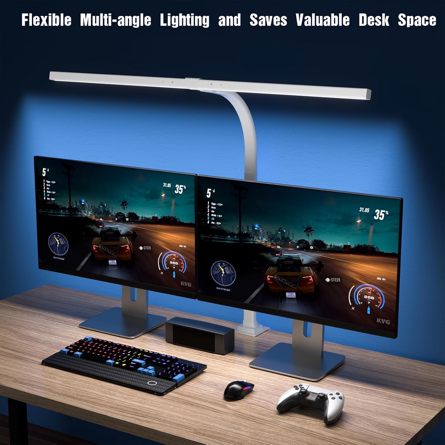 EYOCEAN LED-Schreibtischlampe mit automatischer Dimmung, 80 cm Vollspektrum-Tischlampe, klemmbar mit einstellbaren Farbtemperaturen, Augenschutz-Tageslichtlampe, Klemmleuchte, Monitorlampe mit Timer-Funktion – Bild 7