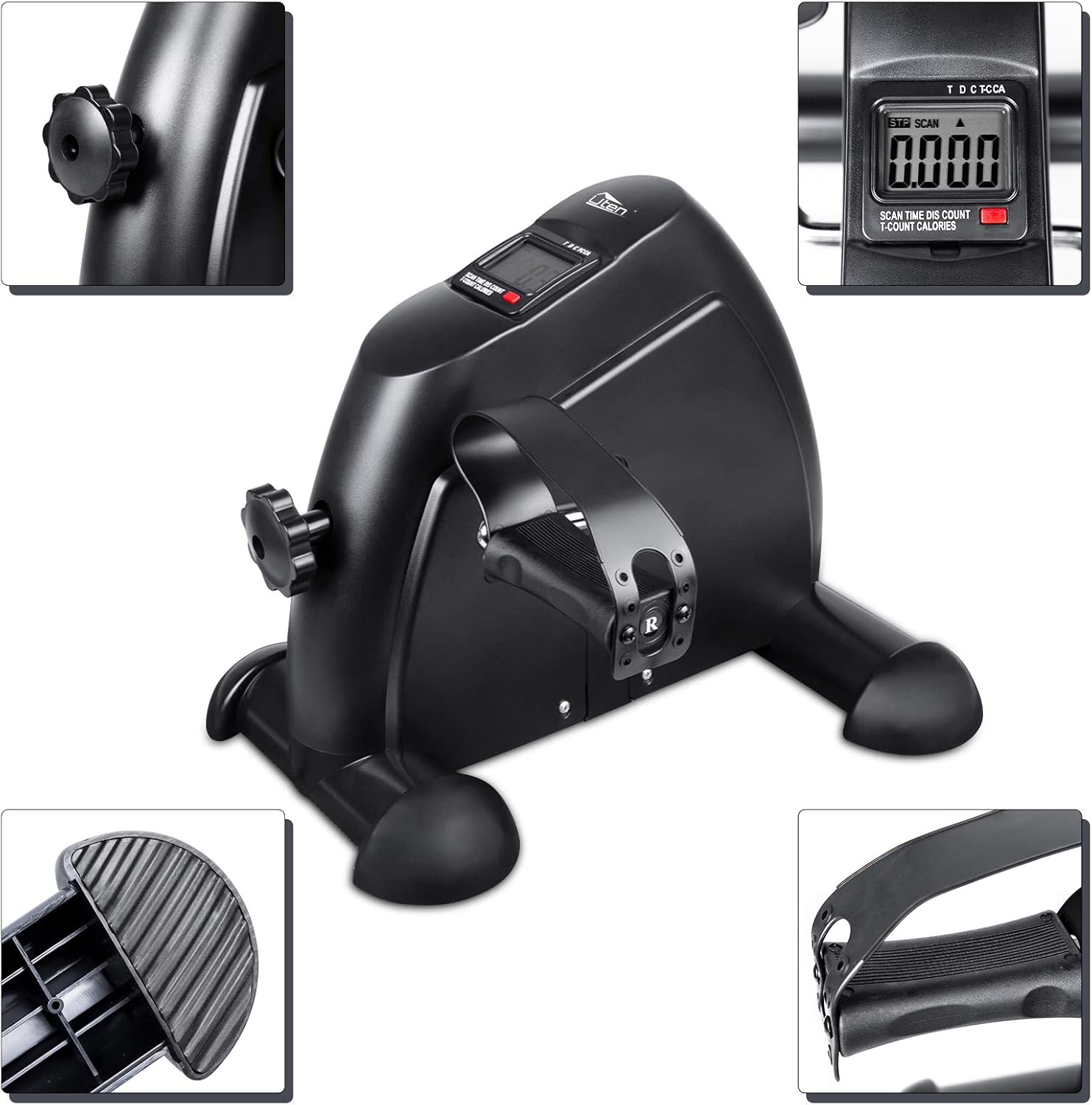 Mini Heimtrainer, Uten Heimtrainer Fitnessgerät mit einstellbarem Widerstand mit rutschfester Matte Mini Bike Arm und Beintrainer für Zuhause Büro Einstellbarer – Bild 2