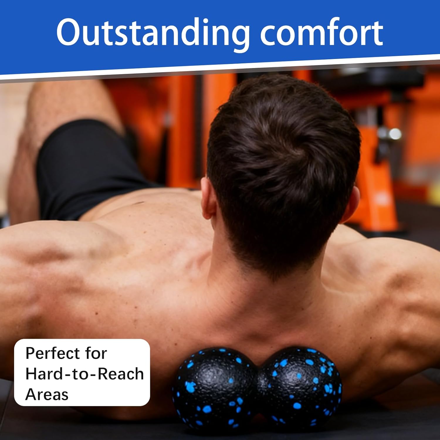 Faszienball Set, 2er Set Massagebälle, Trigger Point Release Lacrosse Ball, Faszienball für Füße, Massageball, Faszienbälle für Faszientraining, Einzelball + Doppelball – Bild 4