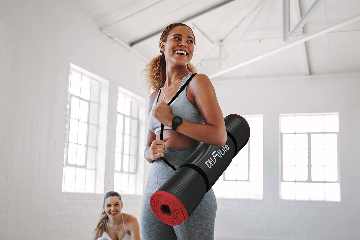DH FitLife Trainingsmatte, Fitnessmatte, Sportmatte, 183 x 61 x 1 cm, Gymnastikmatte, extra reißfest, Yogamatte, rutschfest und dick, Trainingsmatte – Bild 6