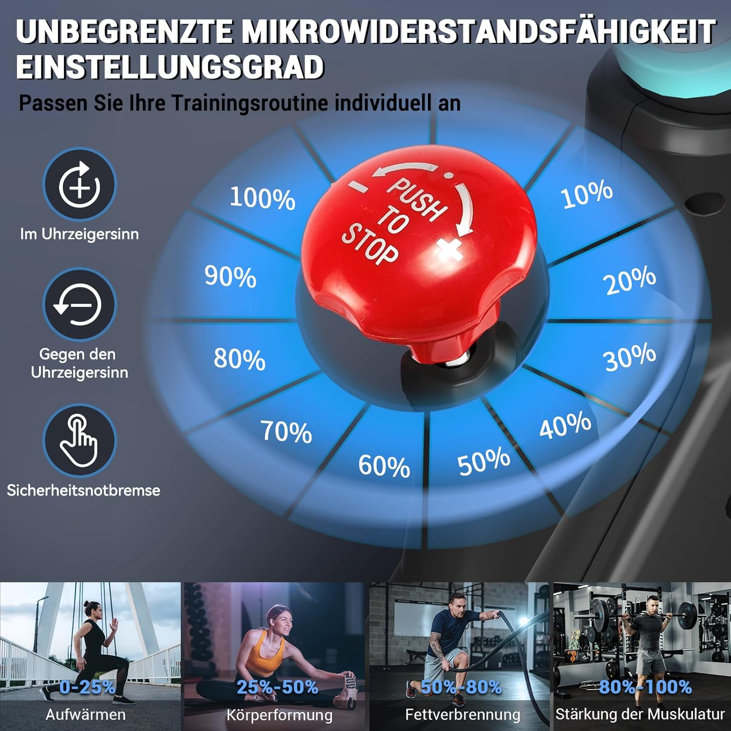(2026 Aktualisierte) Wenoker Heimtrainer Fahrrad mit magnetischem Widerstand, Indoor Spinning Bike mit App Hometrainer Fahrrad Kardio Training Fitnessbikes, Bis 160KG – Bild 6