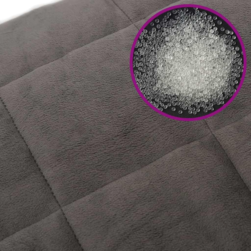 Gewichtsdecke aus gebürstetem Polyester mit Glasperlenfüllung, wärmend, kuschelig weich, Gewichtsdecke, Winterdecke, für Schlafzimmer, Sofa, grau, 150 x 200 cm, 7 kg – Bild 6