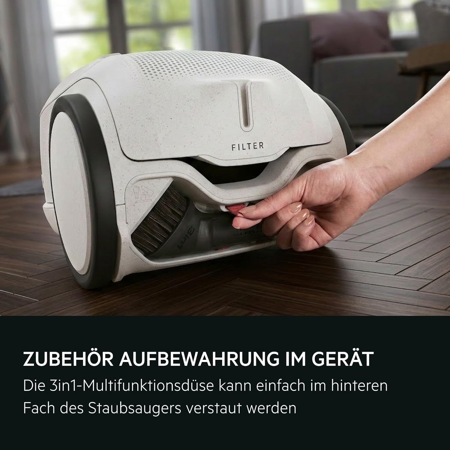 AEG Ultimate 8000 Staubsauger mit Beutel, Testsieger der Stiftung Warentest, hohe Saugleistung, Auto-Modus, alle Böden, 48 % recycelter Kunststoff, 3-in-1-Düse, HEPA-Filtration, 12 m, LED-Licht, AB81U1SW – Bild 12
