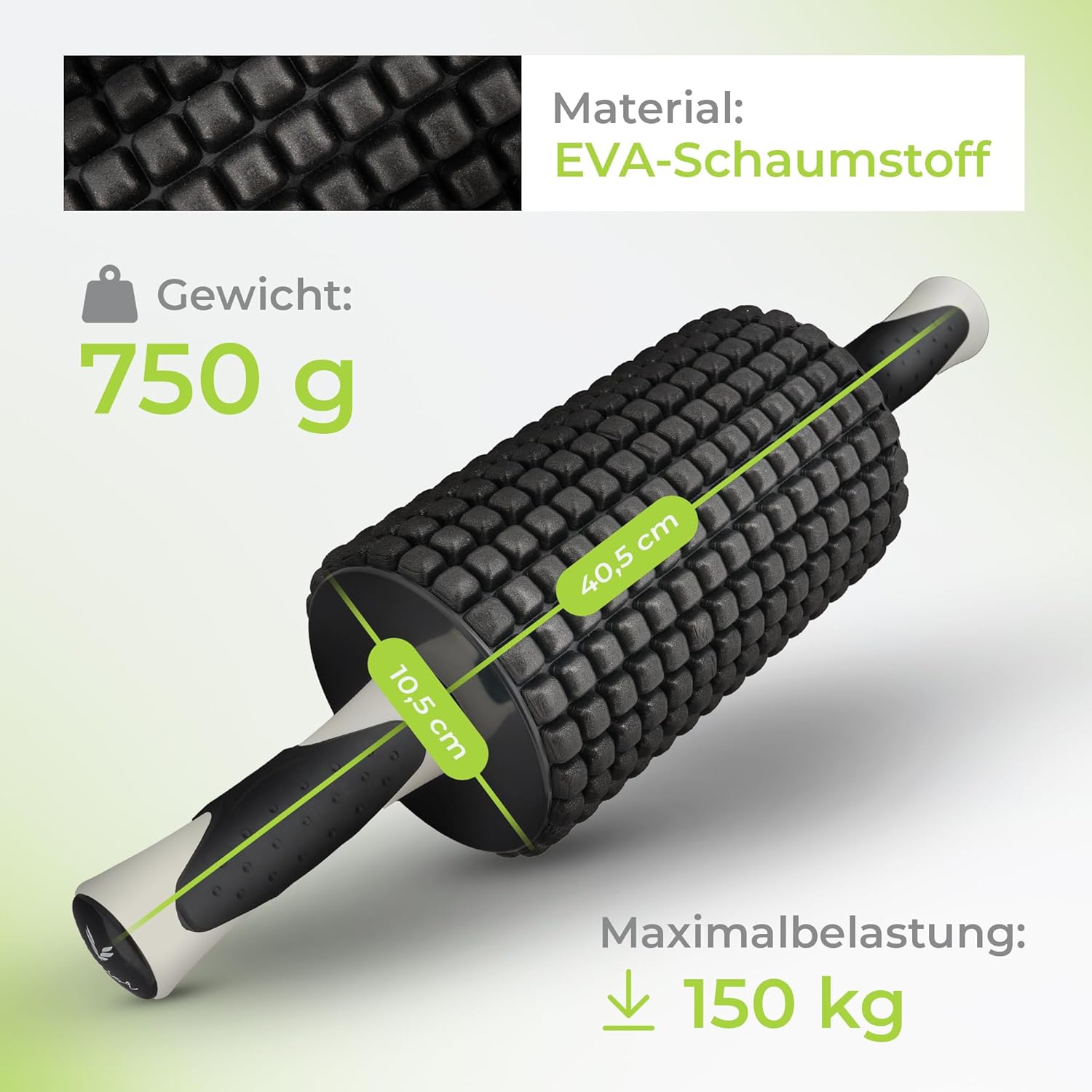 Faszienrolle 2-in-1 – Bauchrolle & Massagerolle | Rücken & Wirbelsäule schnell entspannen | Oberschenkelrolle, Beinrolle und Rückenrolle | Effektive Massage und Muskelregeneration für Sportler – Bild 9