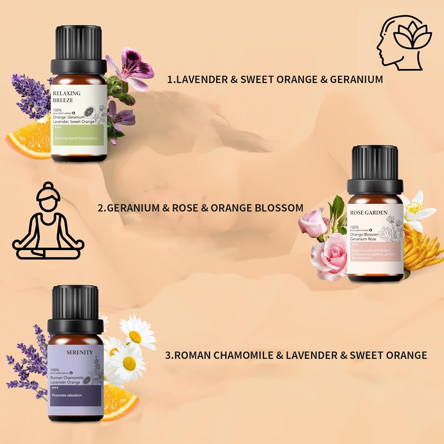 Wecona Ätherische Öle für Luftbefeuchter – Ätherische Öle für Diffusoren für Zuhause mit Bonus-Ölöffner – DIY-Kerzen- und Seifenherstellung (Wohlbefinden) – Bild 2
