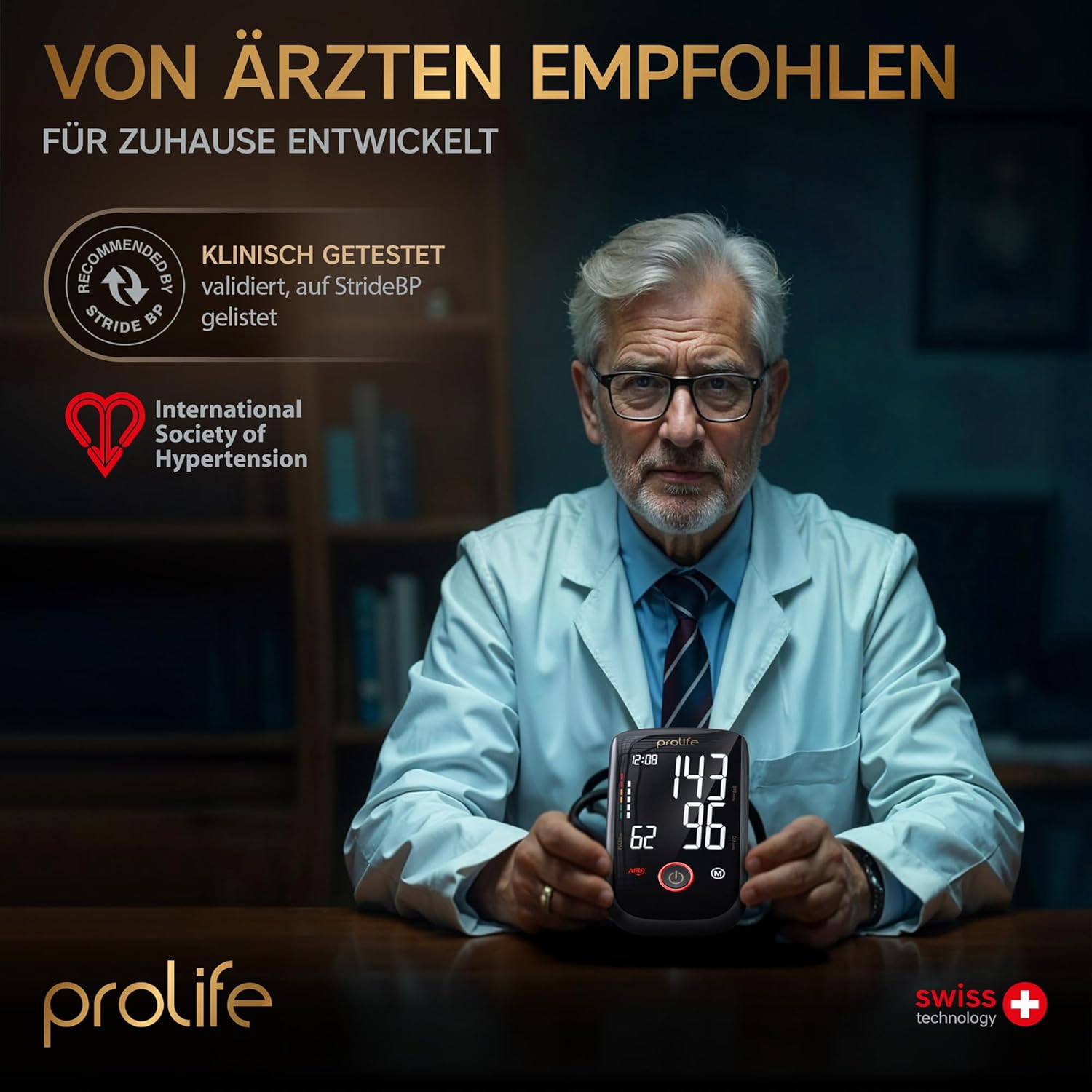prolife PX7 Premium Blutdruckmessgerät Oberarm mit AFIB, digitales Blutdruckmessgerät mit App, Blutdruckmessgerät Bluetooth, Blutdruckmanschette – Bild 8