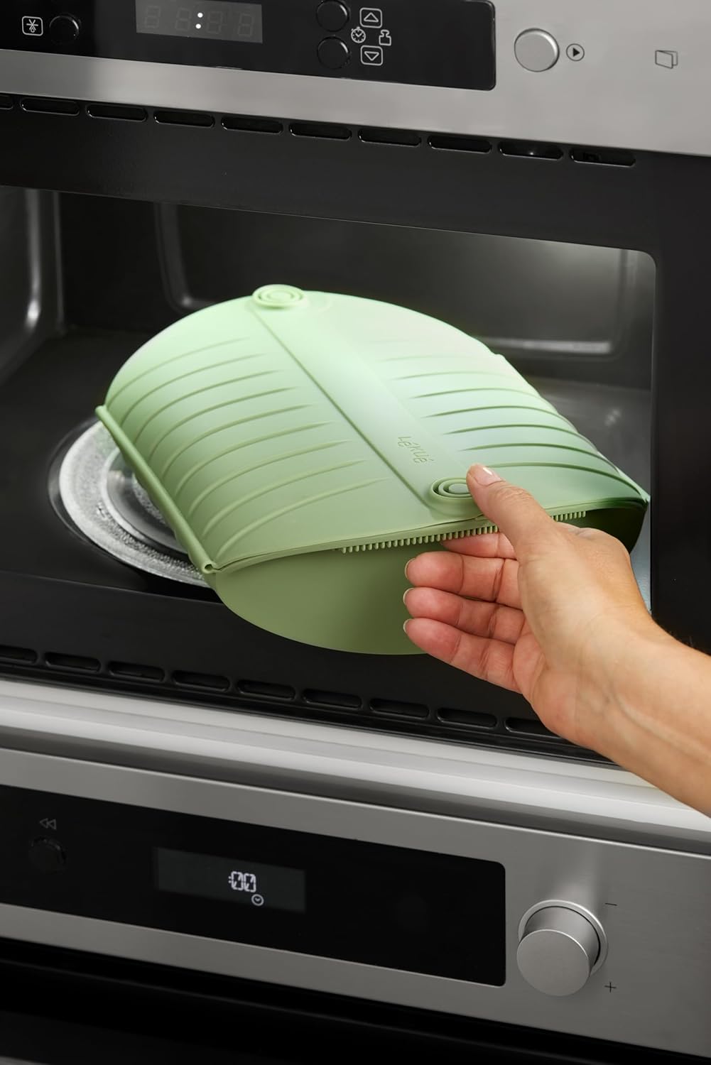 Lékué Silikon-Dampfgarer mit Ablage für 3,4 Portionen – Bild 6