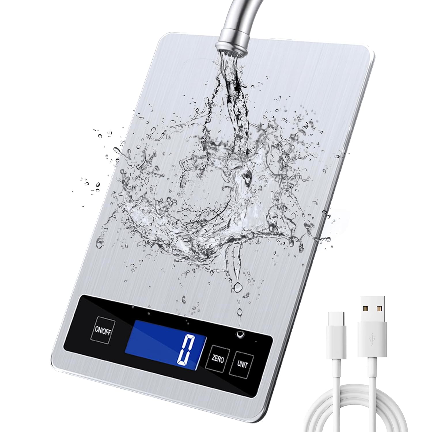Küchenwaage Digitale Küchenwaage – Digitale Waage bis 15 kg und wunderbare Präzision bis 1 g | g/kg/lb:oz/ml/fl'oz | Typ oder batteriebetrieben | Haushaltswaagen