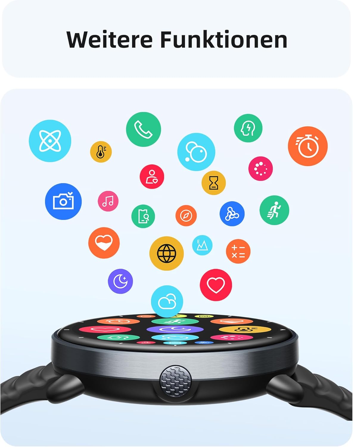 Parsonver Smartwatch Herren Damen, integriertes GPS, 5 ATM wasserdichte Schwimmuhr für Pool/offene Gewässer, Fitnessuhr mit AMOLED-Display, 100+ Sportmodi, Herzfrequenz, Schlafen (Schwarz, 42 mm) – Bild 9