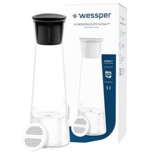 Wessper Wasserfilterkaraffe aus Gla...