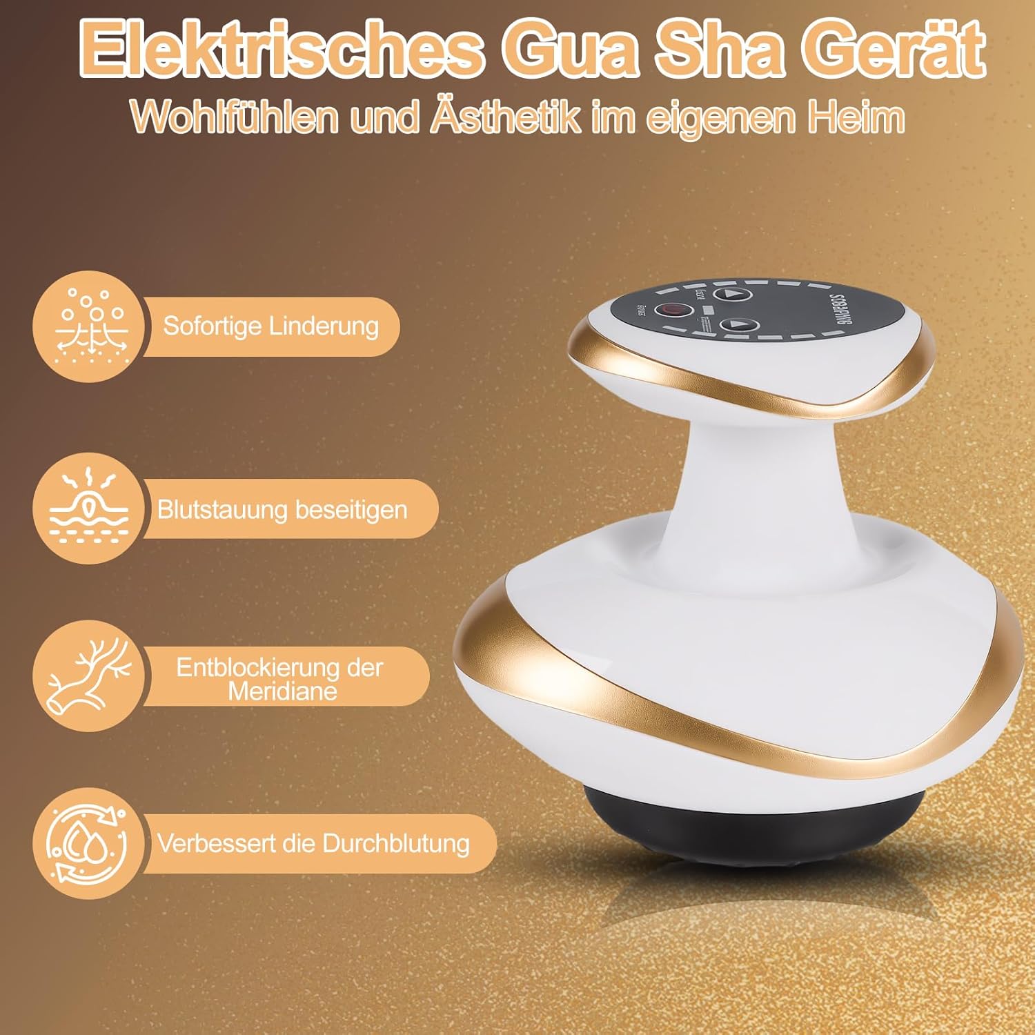 4-in-1 elektrisches GuaSha-Massagegerät – 6 Stufen Anti-Cellulite-Gerät, elektrisches Schröpfgerät mit Wärmefunktion, kabelloses Design-Vakuum-Massagegerät, Schröpfmassagegerät für eine bessere Durchblutung – Bild 3
