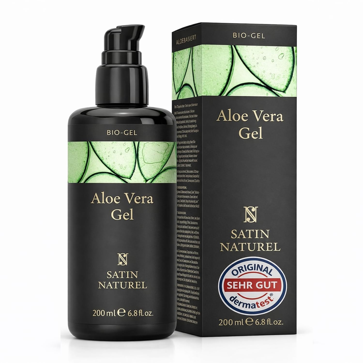ÖKO-Testauszeichnung sehr gut - Bio-Aloe-Vera-Gel mit Jasmin-Duft 200 ml / Sonnenschutz-Glasflasche / mit Hyaluronsäure, Bio-Spirulina & Panthenol / After Sun / vegane Naturkosmetik hergestellt in Deutschland