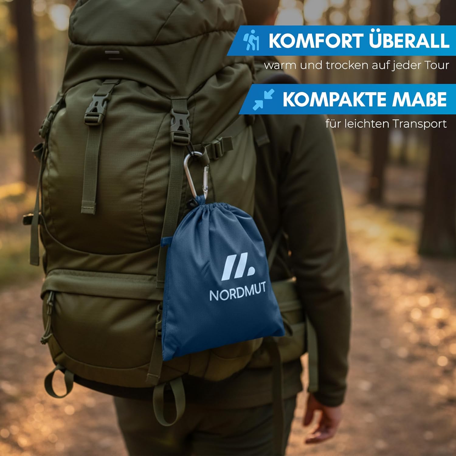 NORDMUT Leichtes faltbares Outdoor-Sitzkissen – bequemes Outdoor-Sitzpolster – wasserdichtes Sitzkissen mit zuverlässigem Schutz vor Kälte und Schmutz für Camping, Wandern oder Stadion – Bild 6