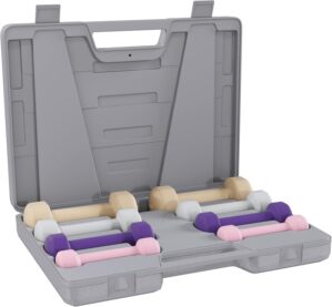 HOMCOM Hantelset 4 Paar 0,5kg-10kg ...