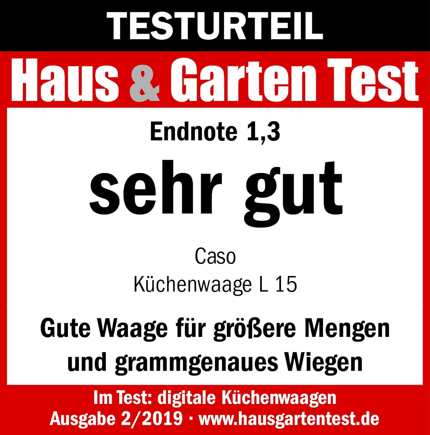 Caso L15 Designer-Küchenwaage aus gebürstetem Edelstahl mit extra großer Wiegefläche. 30x22 cm, Maße bis max. 15 kg, digital, großes Display, Hold-Funktion – Bild 4