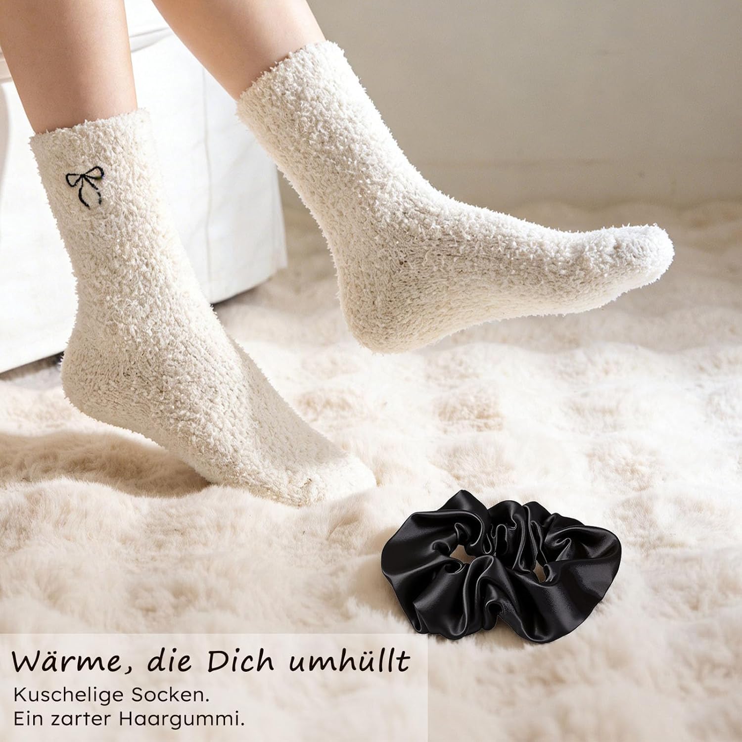 Giftota Elegantes Geburtstagsgeschenk für Frauen – Geschenkbox mit schwarzen Schleifen als exklusives Wellness-Geschenkset mit Duftkerze, Badebombe und stilvollen Beauty-Accessoires – Bild 5