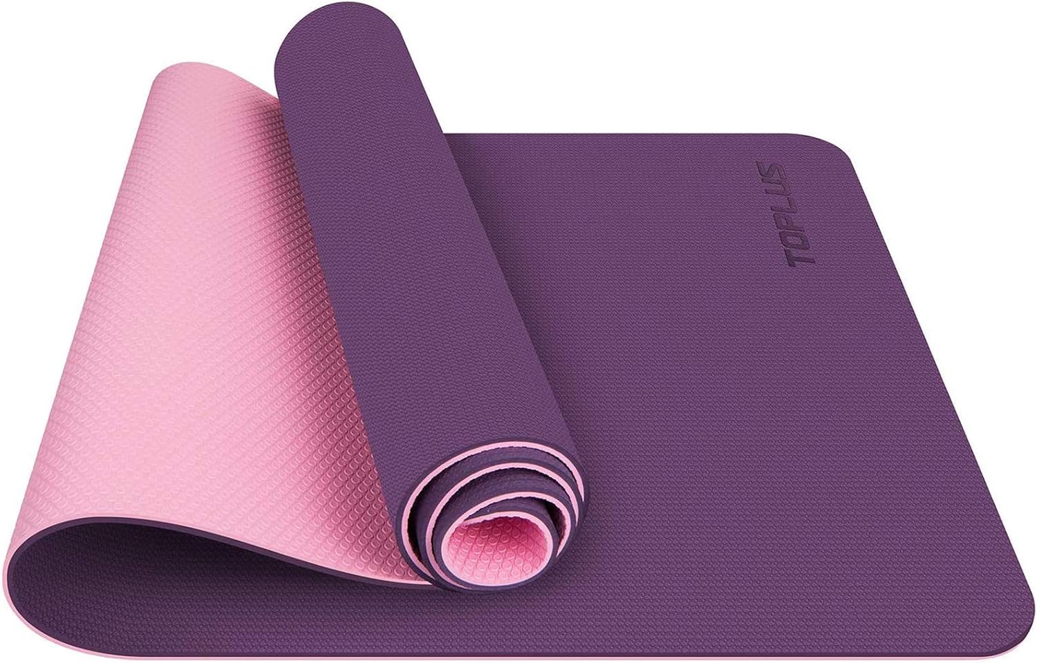 TOPLUS Gymnastikmatte, Yogamatte, gepolstert & rutschfest für Fitness, Pilates und Gymnastik, mit Tragegurt