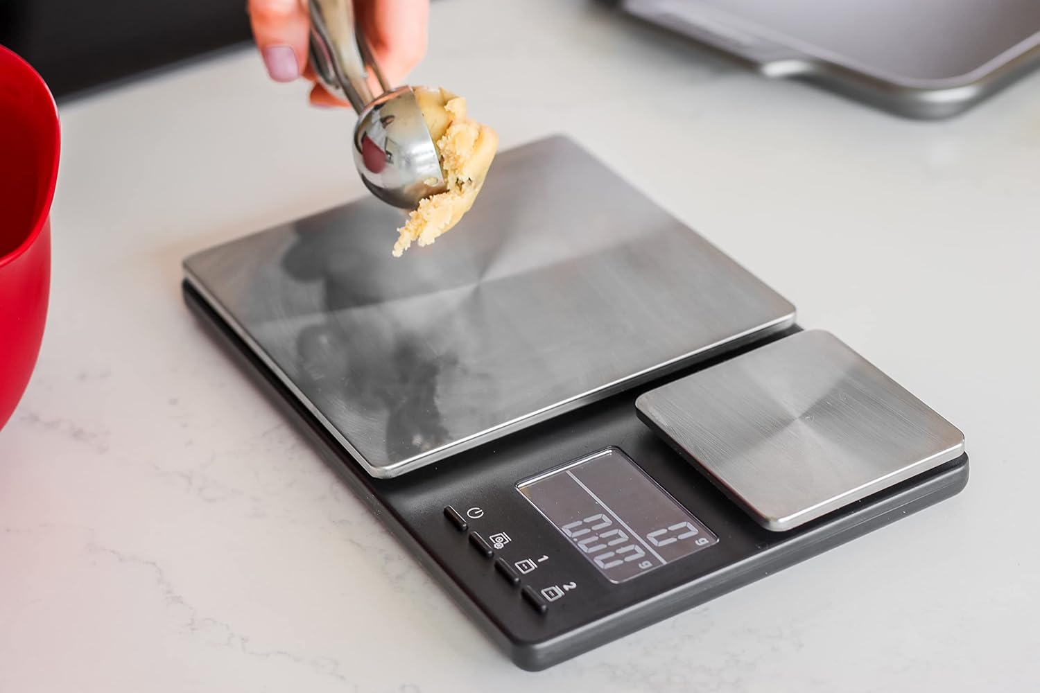 Digitale Lebensmittelwaage von KitchenAid mit zwei Plattformen, wiegt zwischen 5000 g und 500 g, schwarz, Einheitsgröße – Bild 8