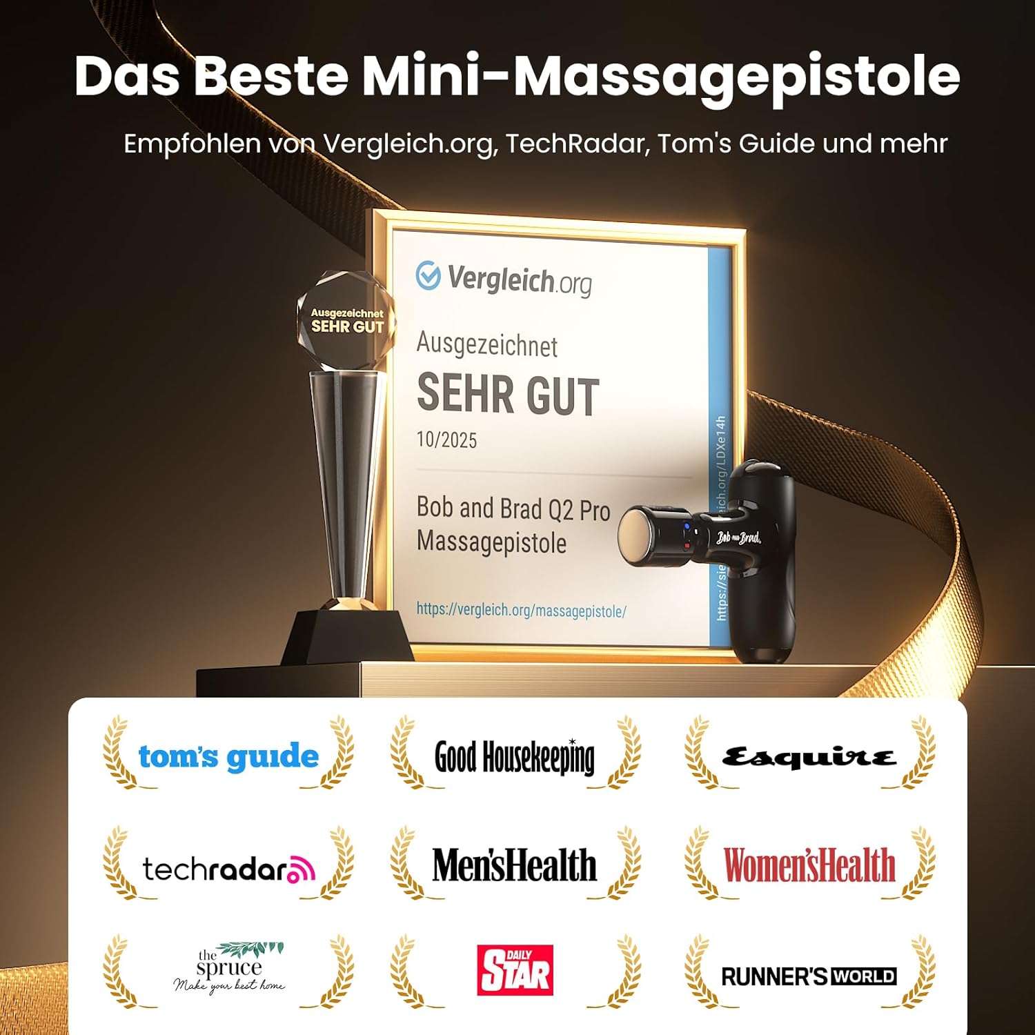 Bob und Brad Q2 Pro Mini-Massagepistole mit Wärme und Kälte, Massagepistole im Taschenformat für Tiefengewebemassage, ultraleichtes Percussion-Muskelmassagegerät mit Tragetasche für Muskelentspannung – Bild 4