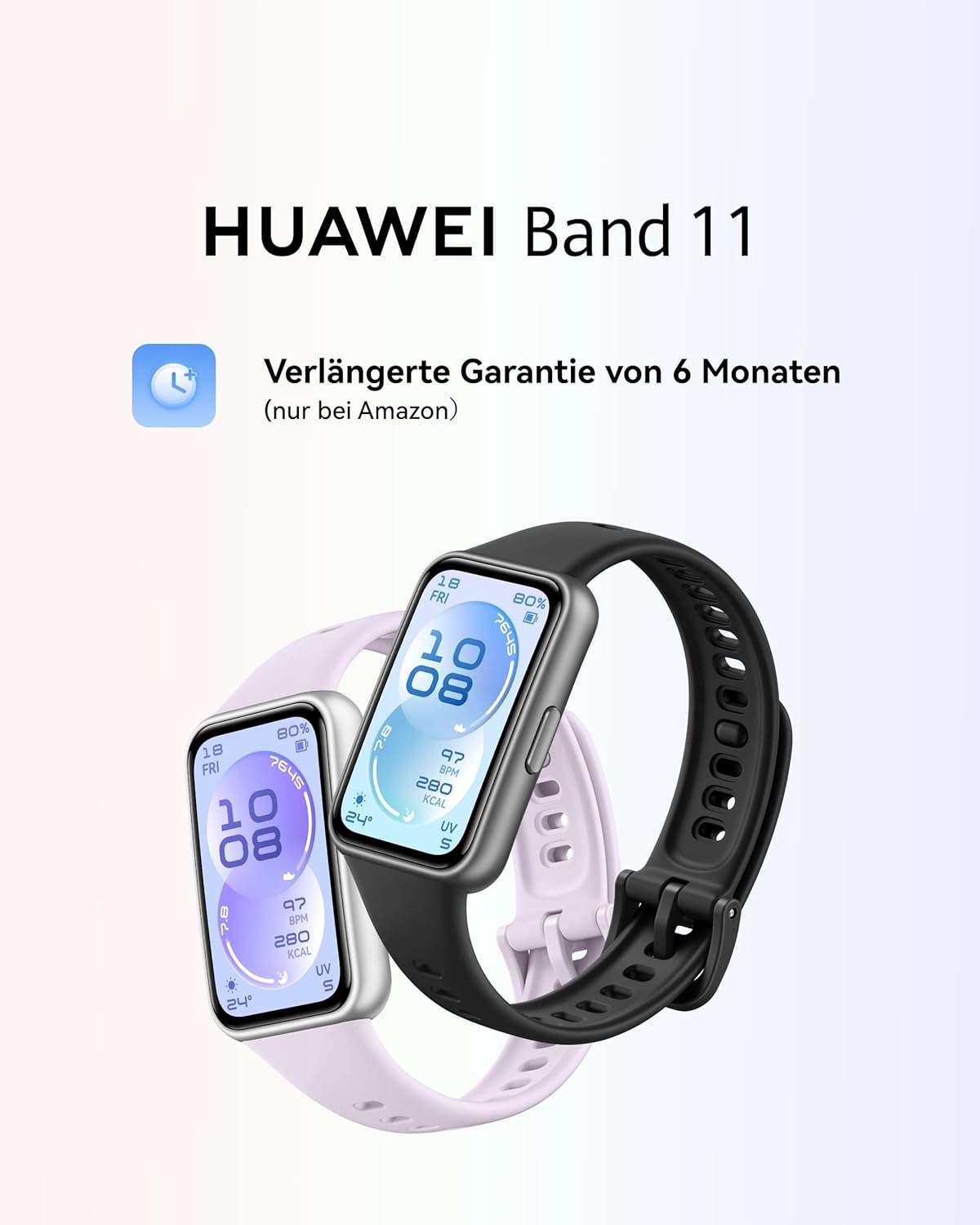 HUAWEI Band 11 Smartwatch, Fitness-Tracker mit 1,62-Zoll-AMOLED-Display, 1500 Nits, Herzfrequenz- und Schlaf-Tracking, SpO2, bis zu 14 Tage Akku, emotionales Wohlbefinden, Bluetooth, Android und iOS, Lila – Bild 2