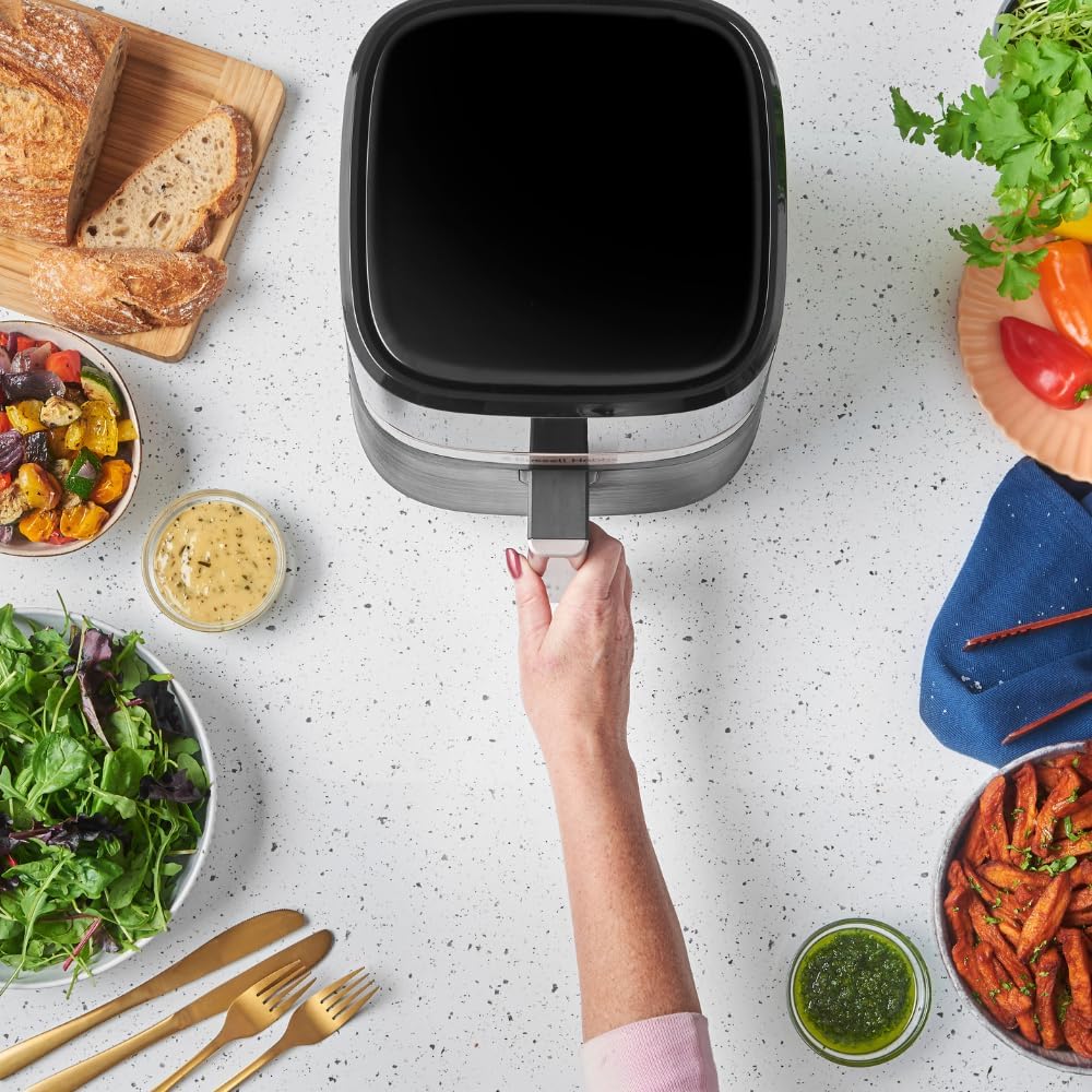 Russell Hobbs SatisFry 27610-56 Heißluftfritteuse L, 4,3 l, Rapid AirFryer (sehr kleines Gehäuse, sehr leise, 9 Programme), spülmaschinenfest, Fritteuse ohne Öl, Touchscreen, Grillen, Backen, Braten usw – Bild 8