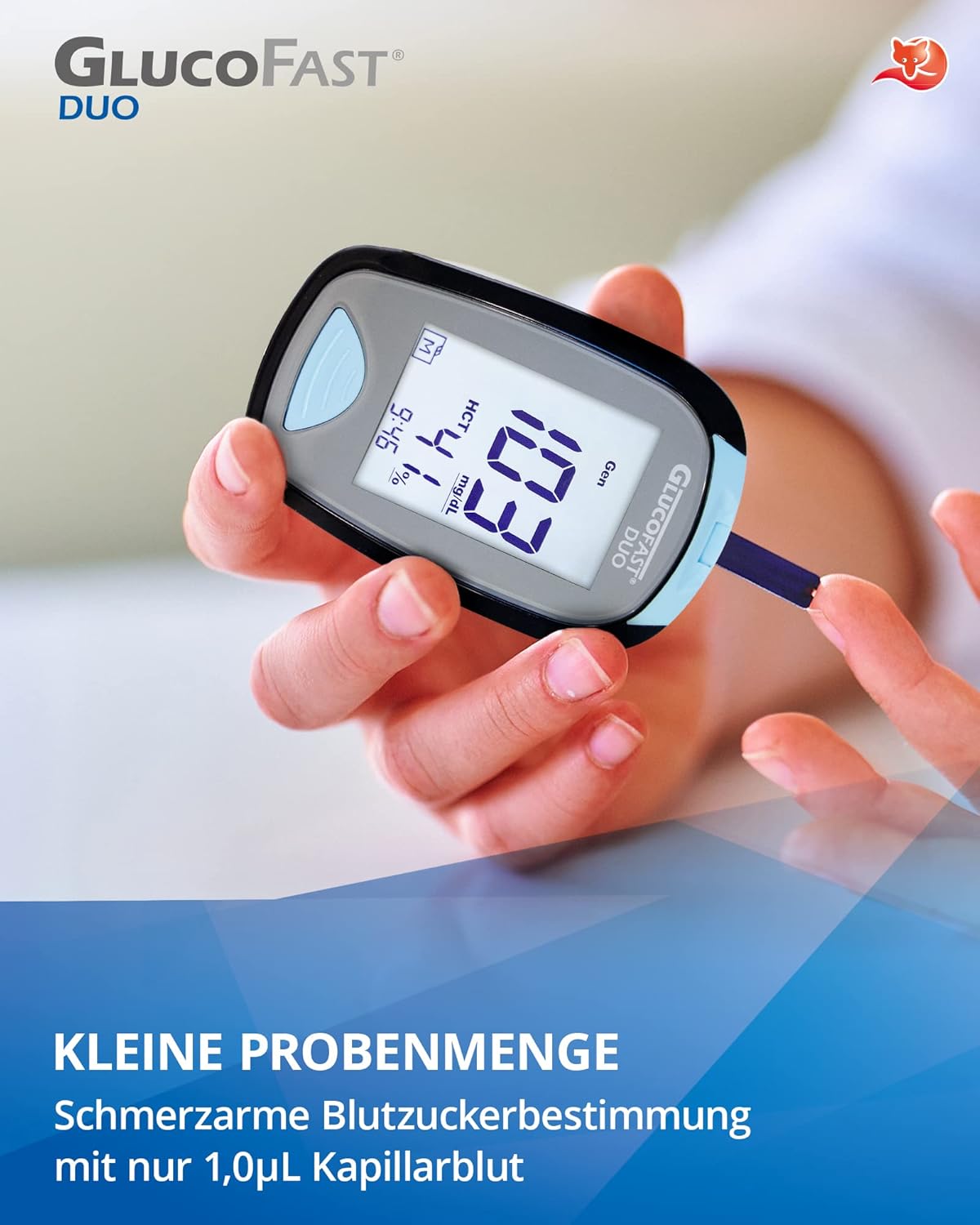 Duo-Blutzuckermessgerät-Starterkit – inklusive 10 Teststreifen und Lanzetten | Diabetes-Messgerät zur Mg/DL-Messung | Präzise und einfach zu bedienen – Bild 3