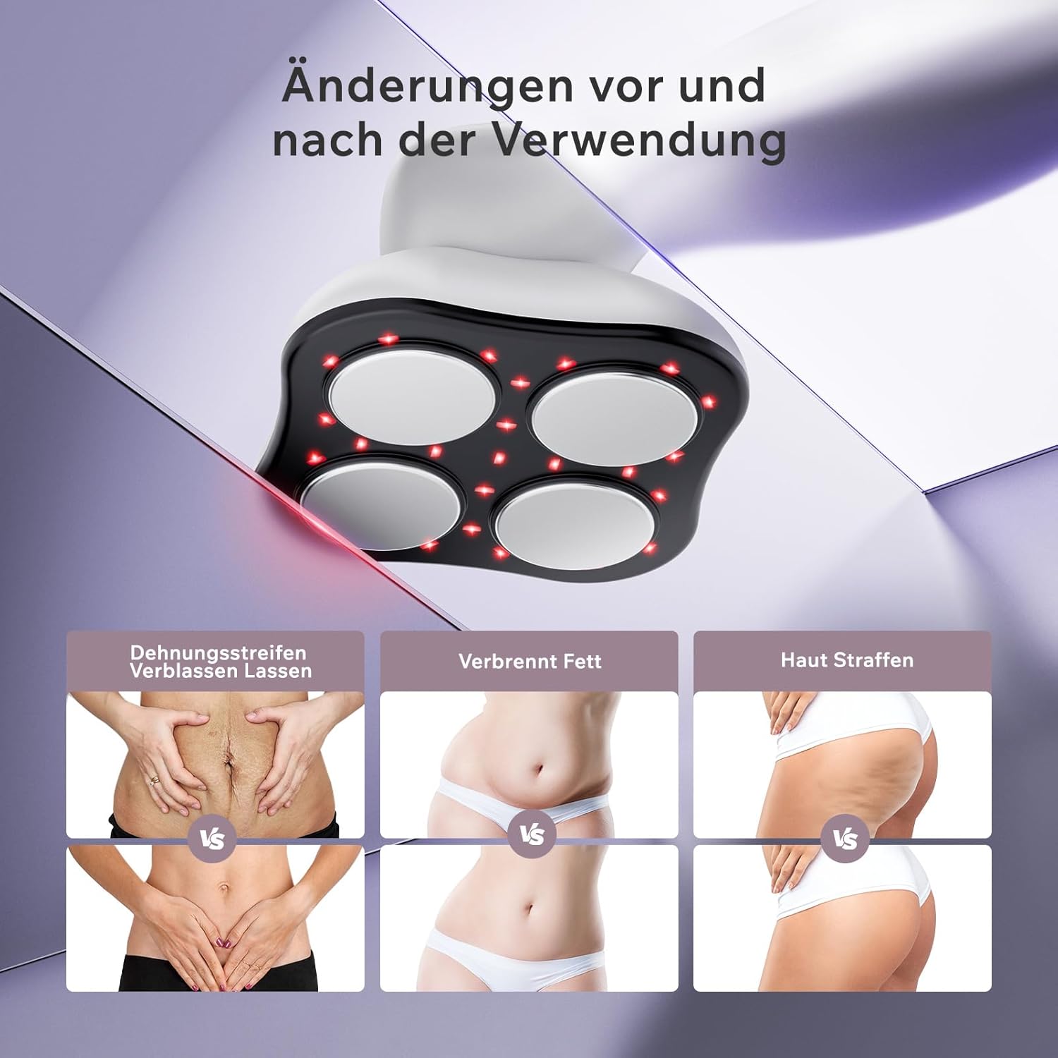 Cellulite-Massagegerät, Massage, Lipödem-Massagegerät, Anti, nachgewiesene Wirksamkeit, kabelloses Unisex-Massagegerät für Taille, Bauch, Gesäß, Arme, Beine, Rücken (weiß) – Bild 4