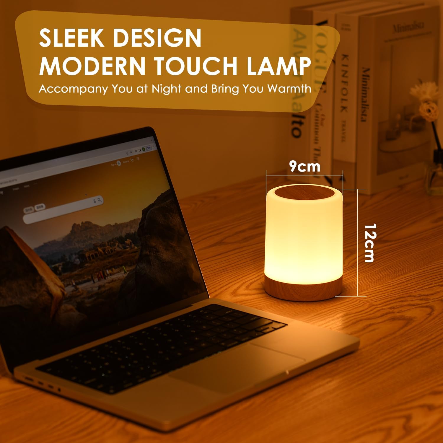 Auxmir Nachtlicht Nachttischlampe Touch Dimmbar mit 256 RGB-Farben 5 Modi 3000 mAh Tischlampe Kabellos USB Wiederaufladbar Timing-Funktion Tragbare LED-Lampe Stilllicht Kinder für Schlafzimmer Wohnen – Bild 10