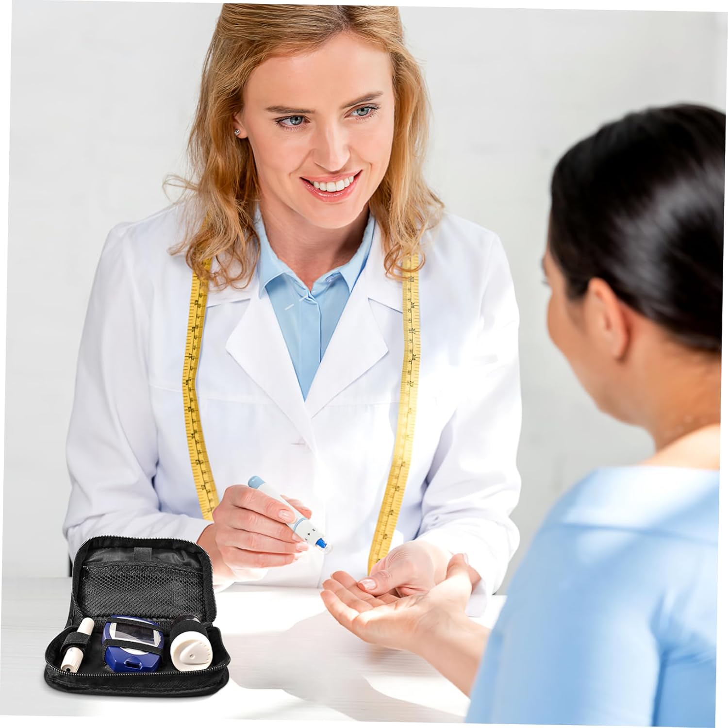 GARVALON 2er-Pack Tragbares Blutzuckermessgerät für Diabetiker-Medizin – Tragbare Tasche Diabetiker-Organizer Aufbewahrungstasche Oxford-Stoff Schwarz – Bild 5
