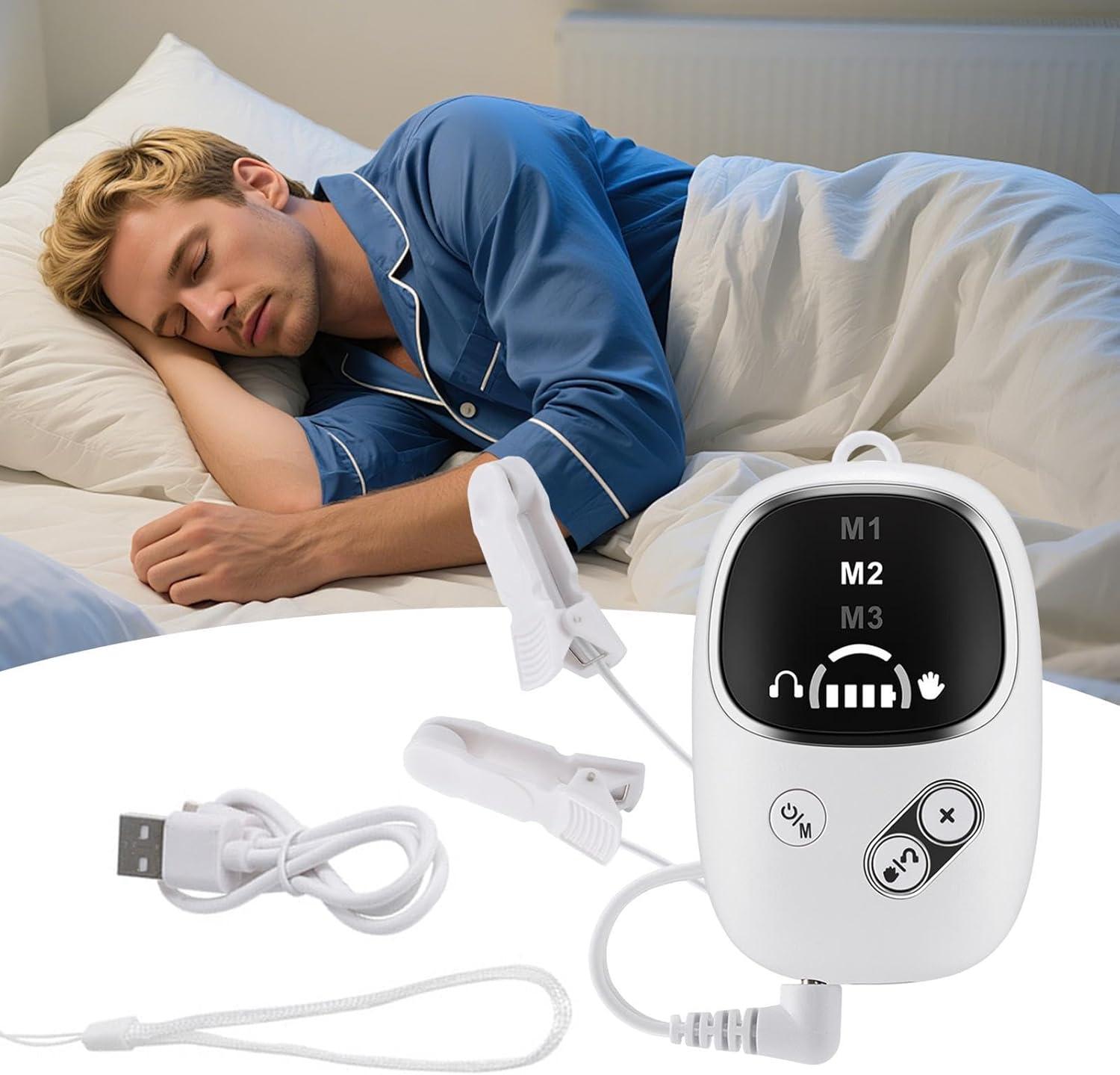 Tragbares Entspannungsgerät, Ohrclip für Ambient-Sound-Maschine, , gegen Stress, Relief, kompaktes Design, Weiß, Noise Stil, Entspannungsgerät für Zuhause, Schlafzimmer, Reisen, Arbeit, Break Rest – Bild 8