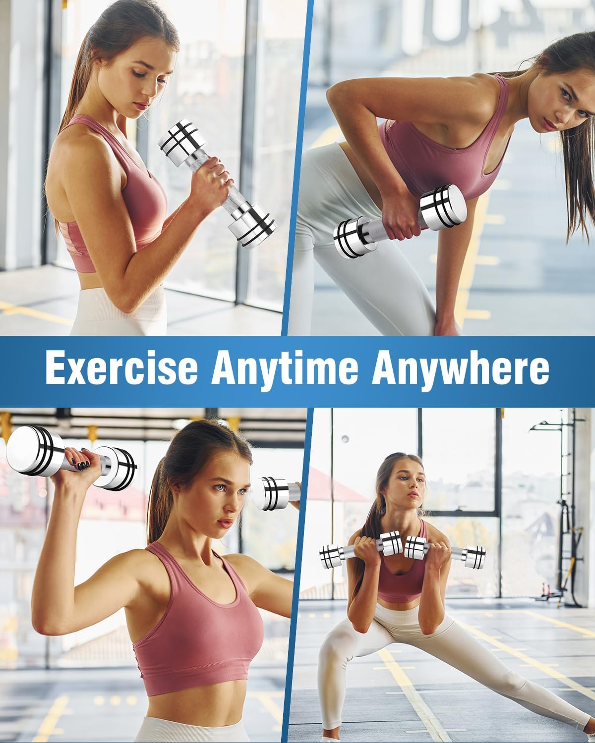 Verstellbare Hanteln von Feecco – 2er-Set für das Heim-Fitnessstudio – Bild 6