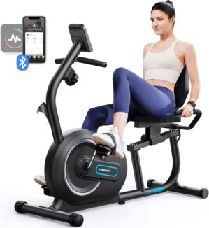 MERACH Heim-Liege-Ergometer mit 8 e...