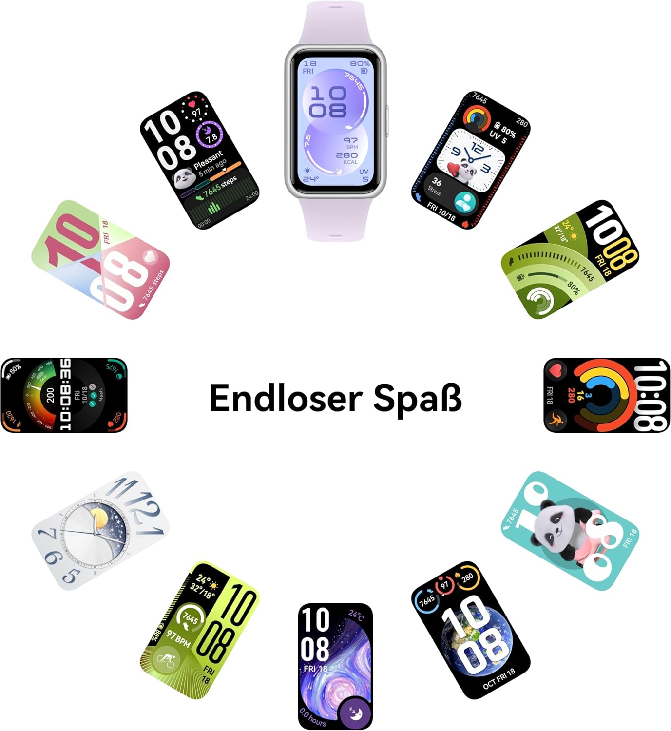 HUAWEI Band 11 Smartwatch, Fitness-Tracker mit 1,62-Zoll-AMOLED-Display, 1500 Nits, Herzfrequenz- und Schlaf-Tracking, SpO2, bis zu 14 Tage Akku, emotionales Wohlbefinden, Bluetooth, Android und iOS, Lila – Bild 11