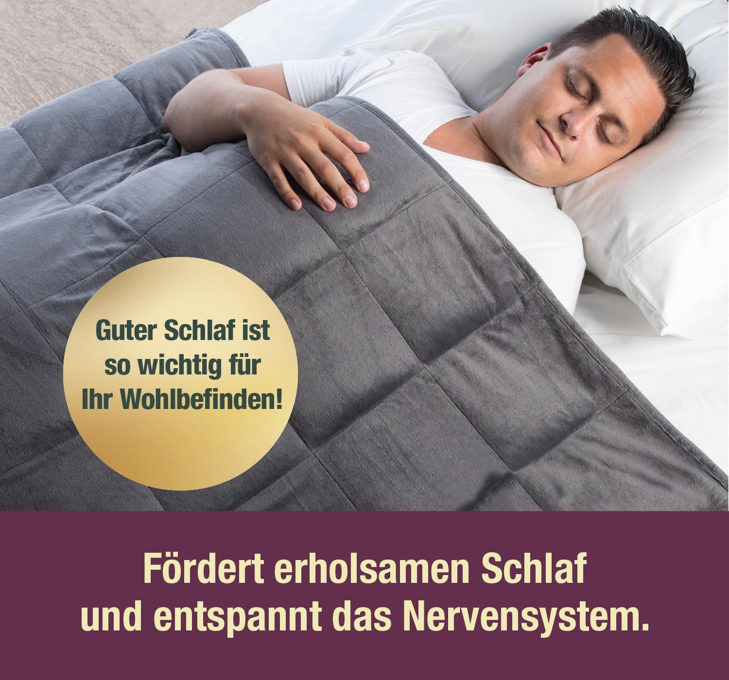 Gewichtsdecke 135 x 200 cm (5,5 kg). Schwere Decke – Therapiedecke – schwere Decke – Gewichtsdecke – Anti-Stress – Gewichtsdecke – Bild 5