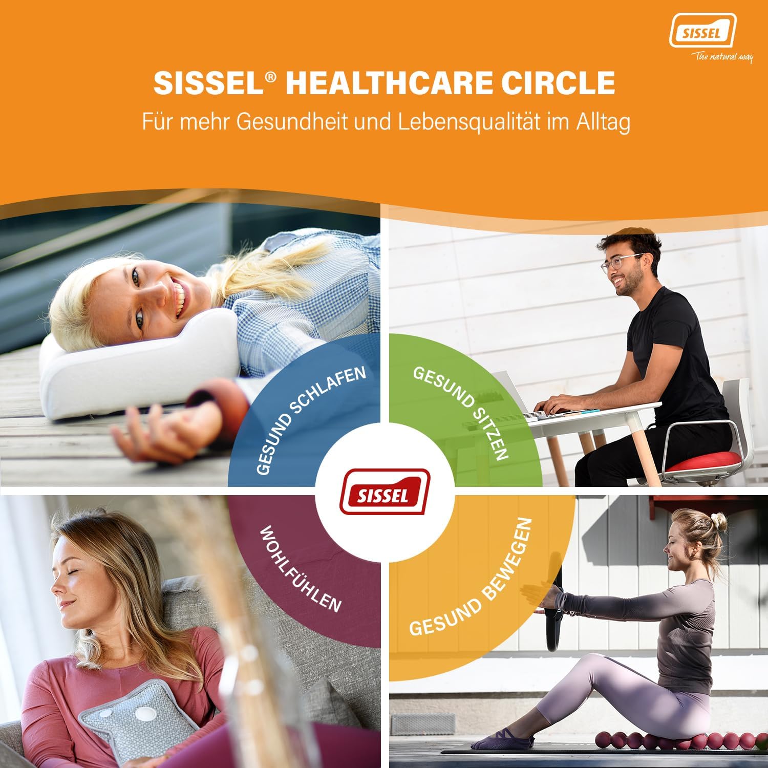 Sissel Pilates Roller Pro Soft Balance Kernstabilitätstraining, Durchmesser 15 cm, Länge 90 cm, Blau – Bild 6