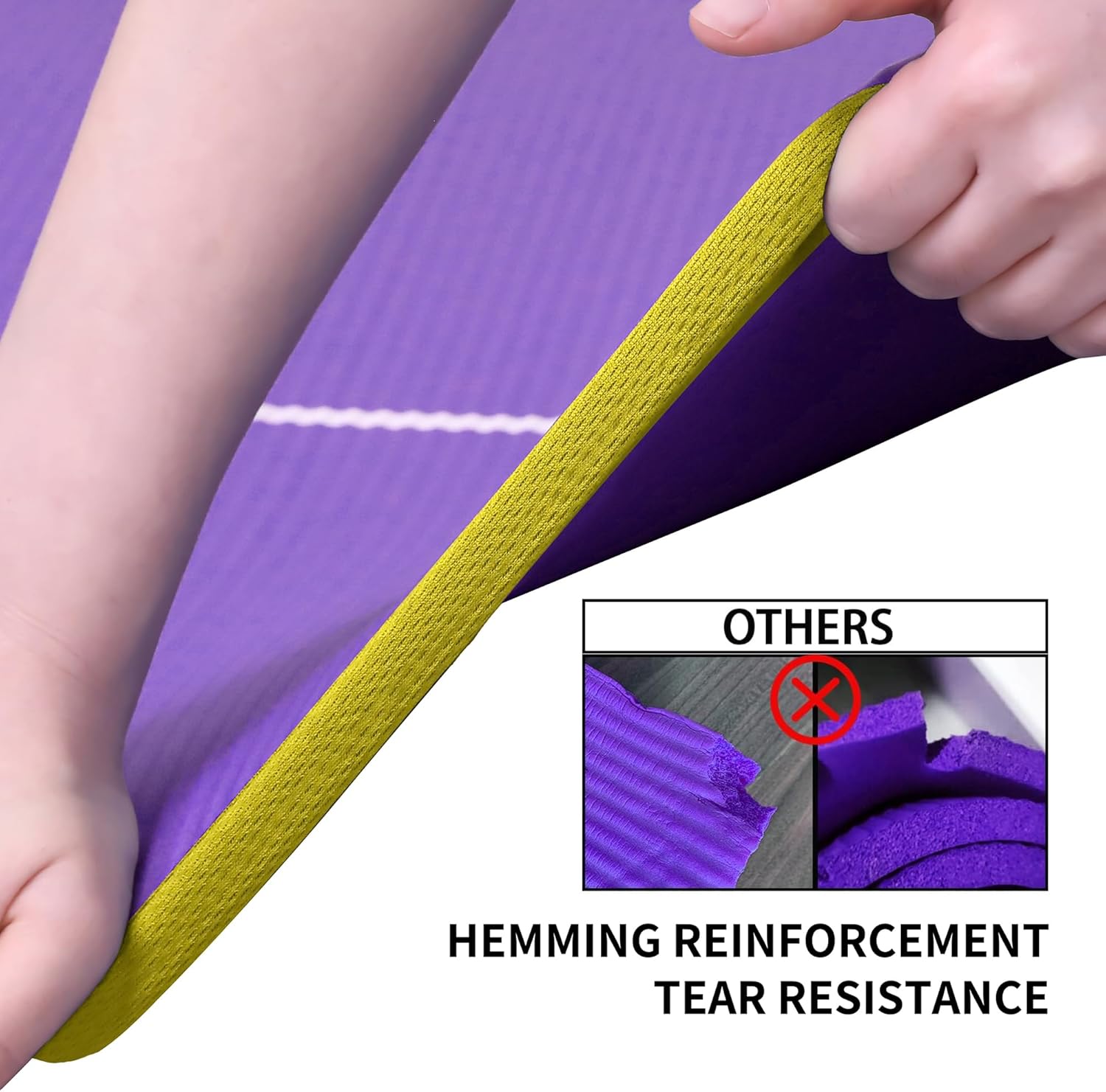 PROIRON Gymnastikmatte, Gymnastikmatte für Zuhause mit Tragegurt, Trainingsmatte rutschfest, Yogamatte dick 10/15 mm und Sportmatte, Fitnessmatte, Yogamatte, Pilatesmatte für Heimtraining – Bild 3